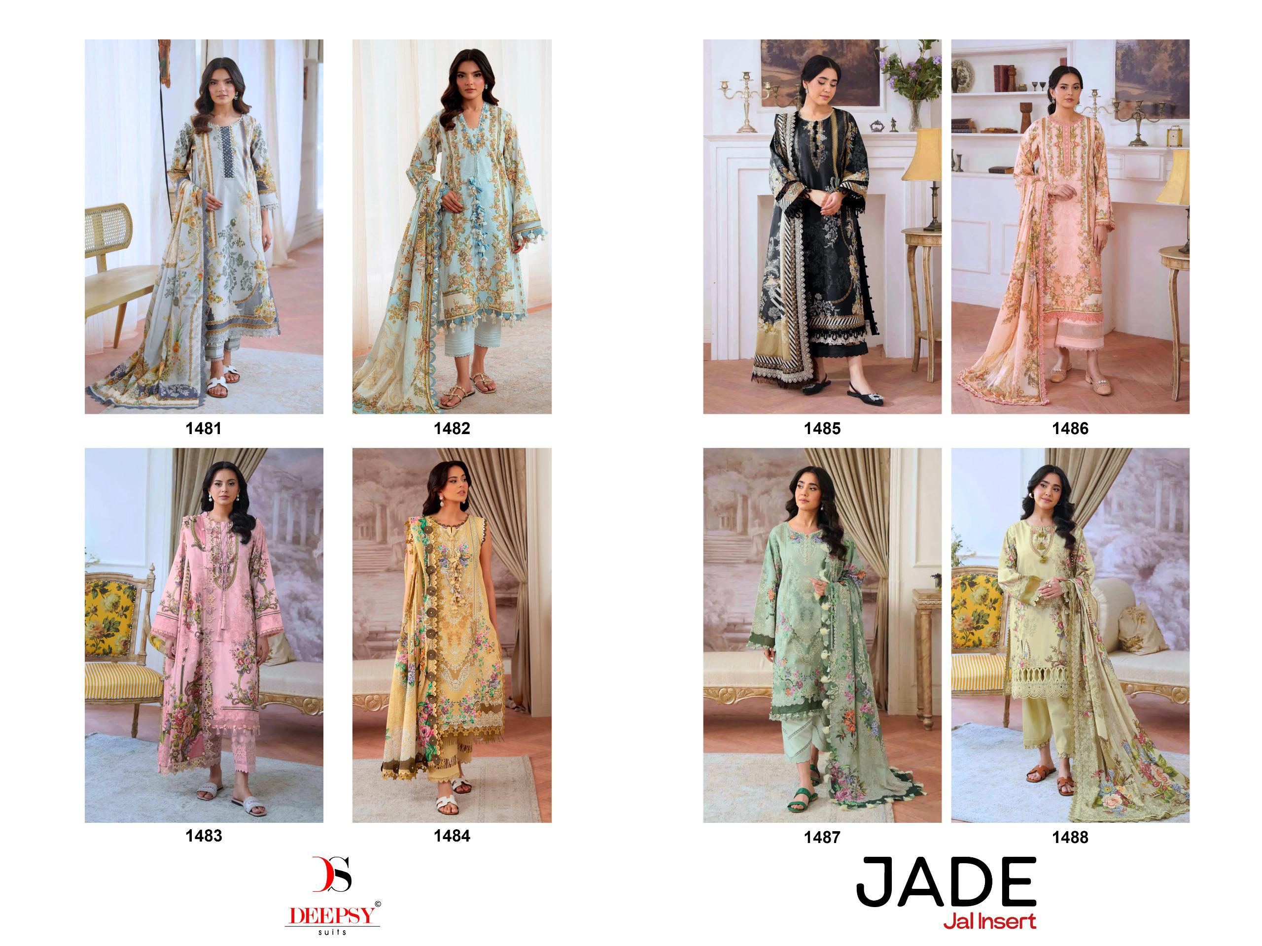 DEEPSY SUITS – Jade Jal Insert Cotton Duptta