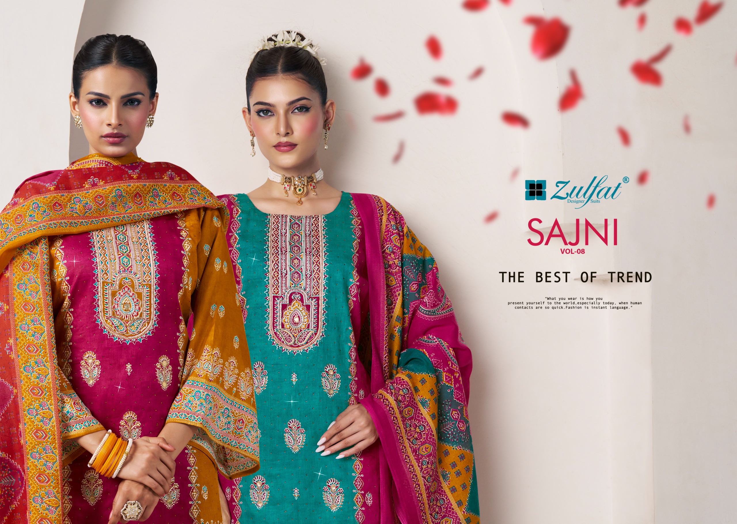 Zulfat Designer Suits – Sajni vol.8