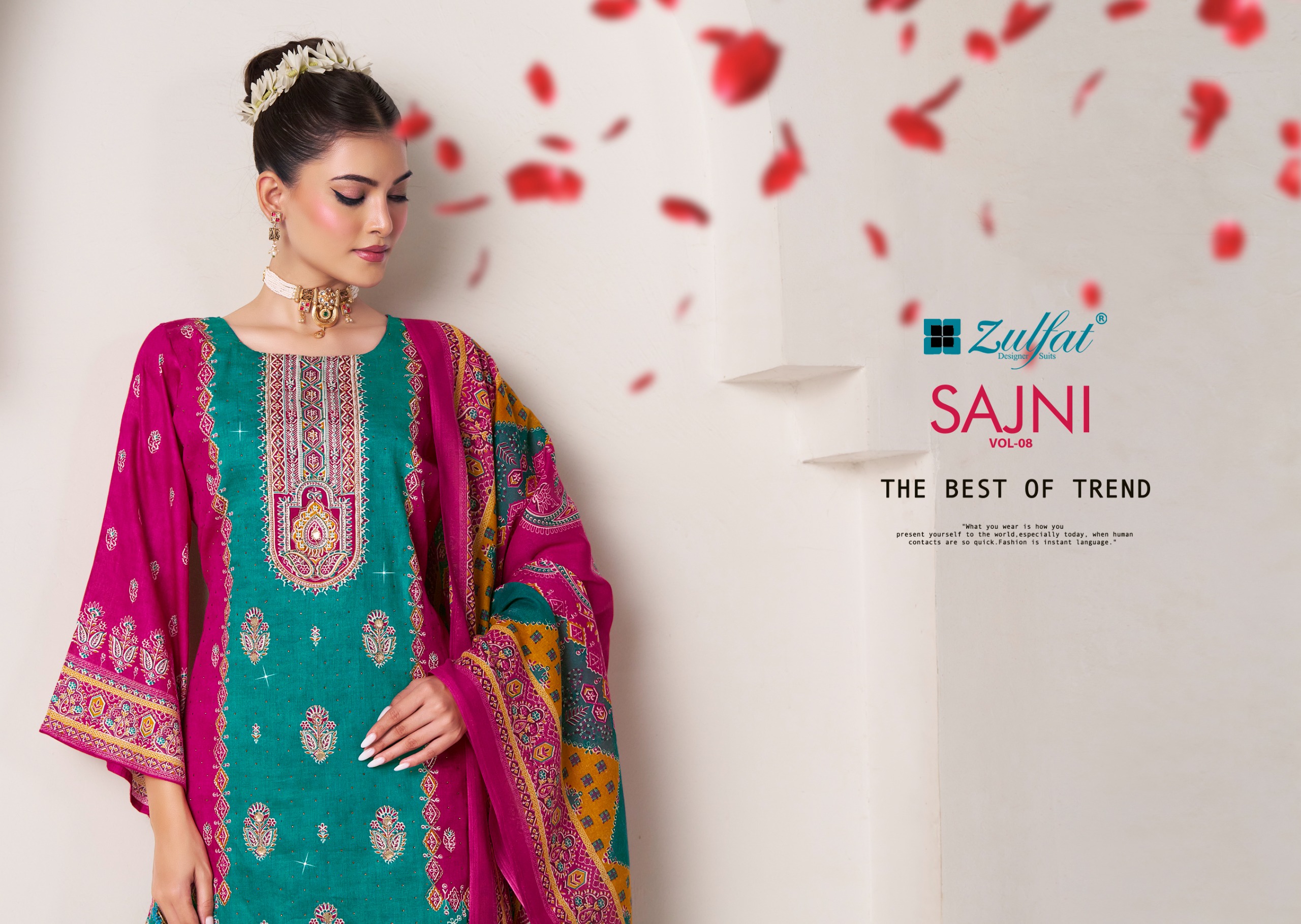 Zulfat Designer Suits – Sajni vol.8