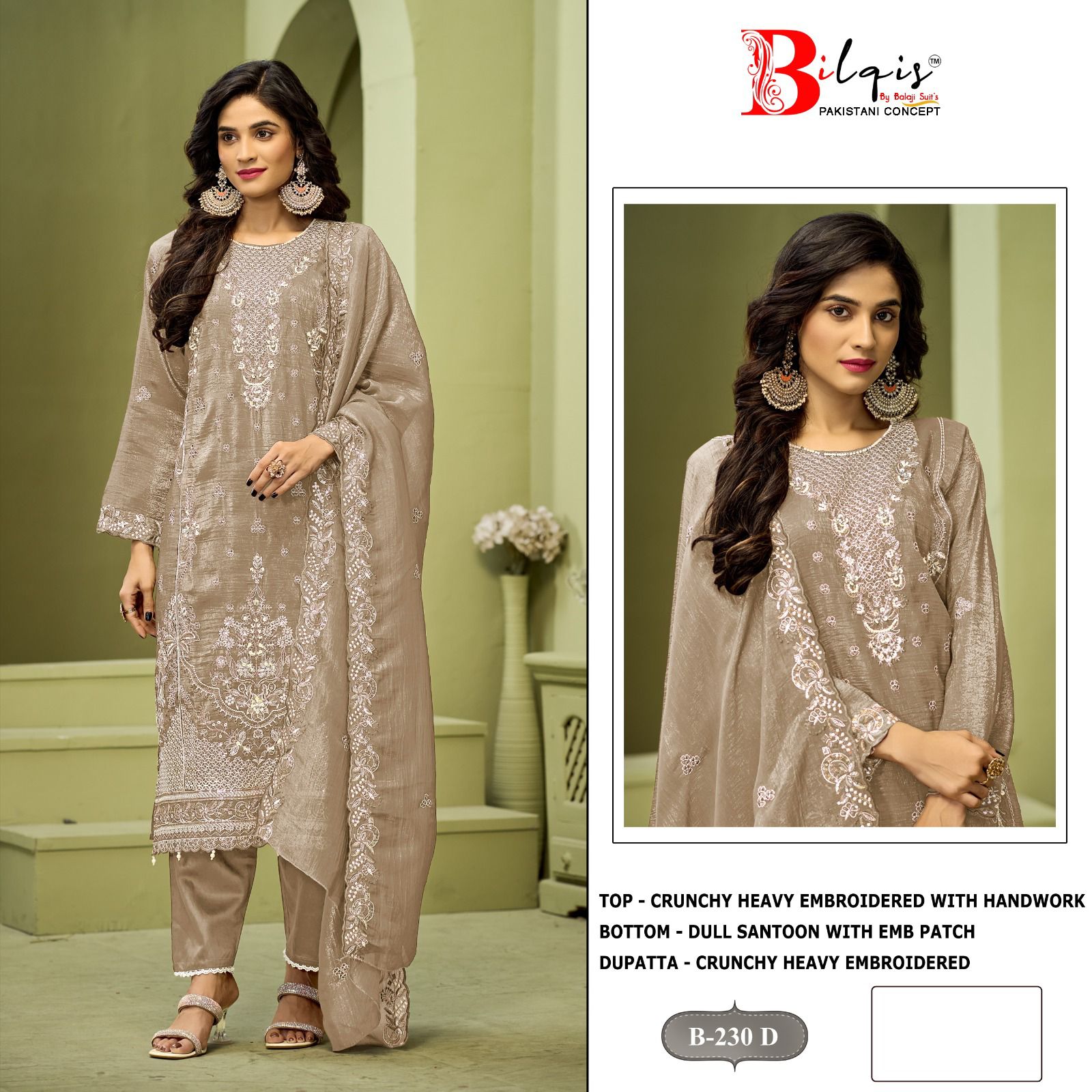 Bilqis – D.N.230     Salwar Suit Wholesale Catalog Ramzan Special