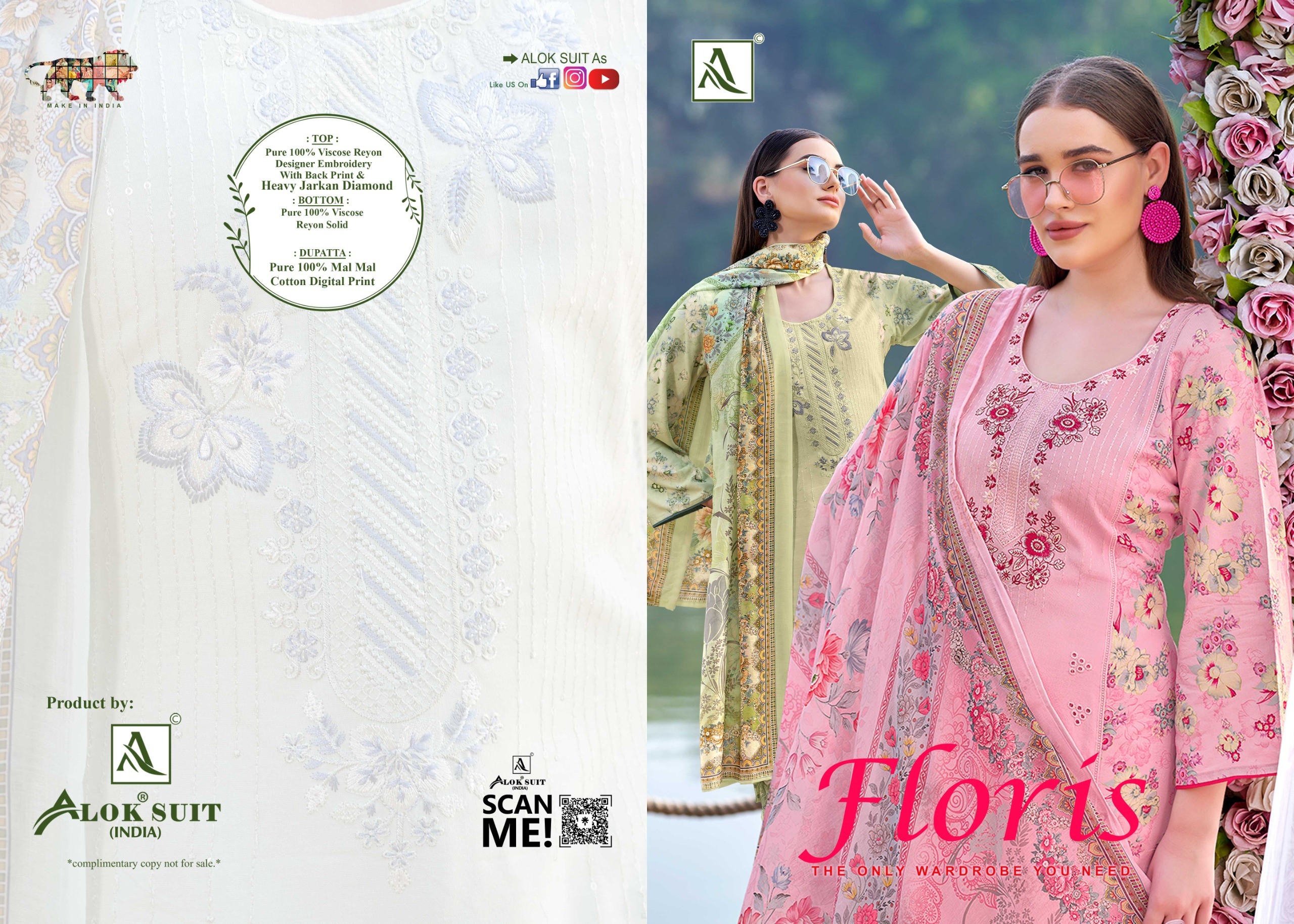 Alok Suit – Floris     Salwar Suit Wholesale Catalog Any Occasion