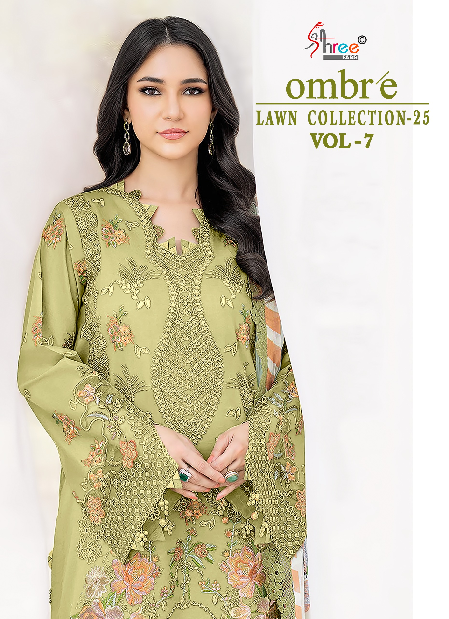 Shree Fab – Ombre lawn vol 7 Ciffon Duptta