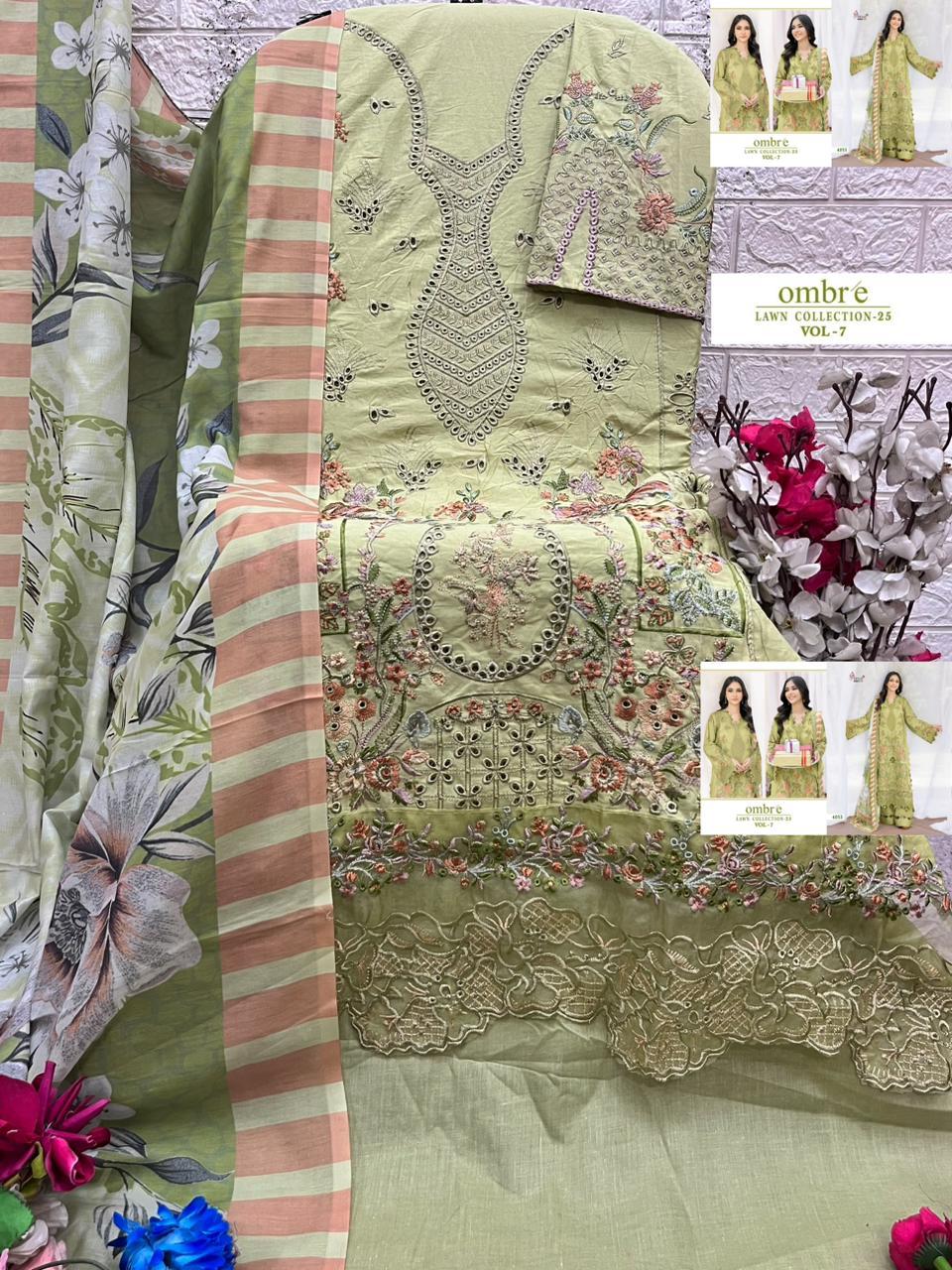 Shree Fab – Ombre lawn vol 7 Ciffon Duptta