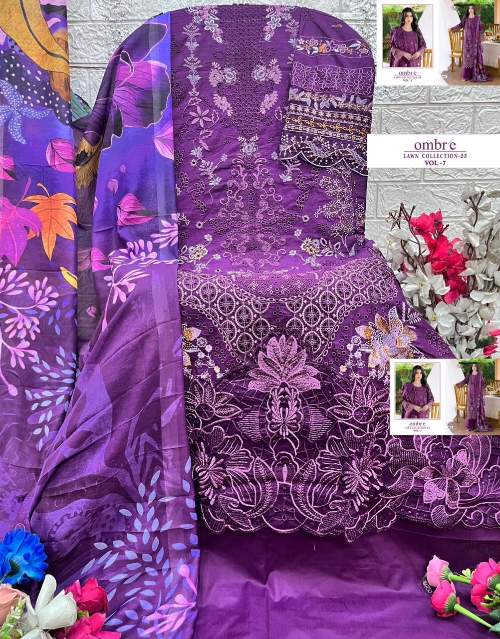 Shree Fab – Ombre lawn vol 7 Ciffon Duptta