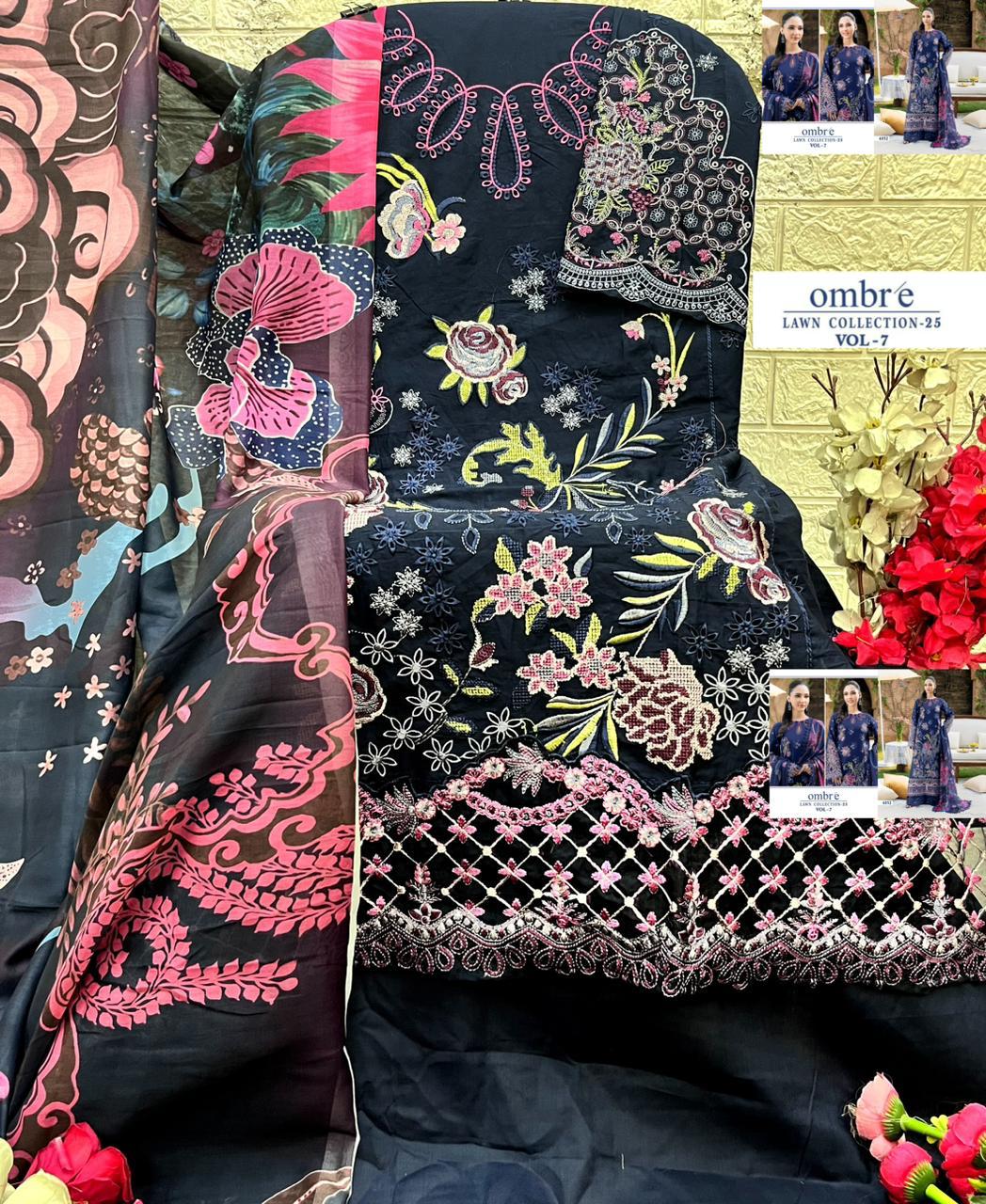 Shree Fab – Ombre lawn vol 7 Ciffon Duptta