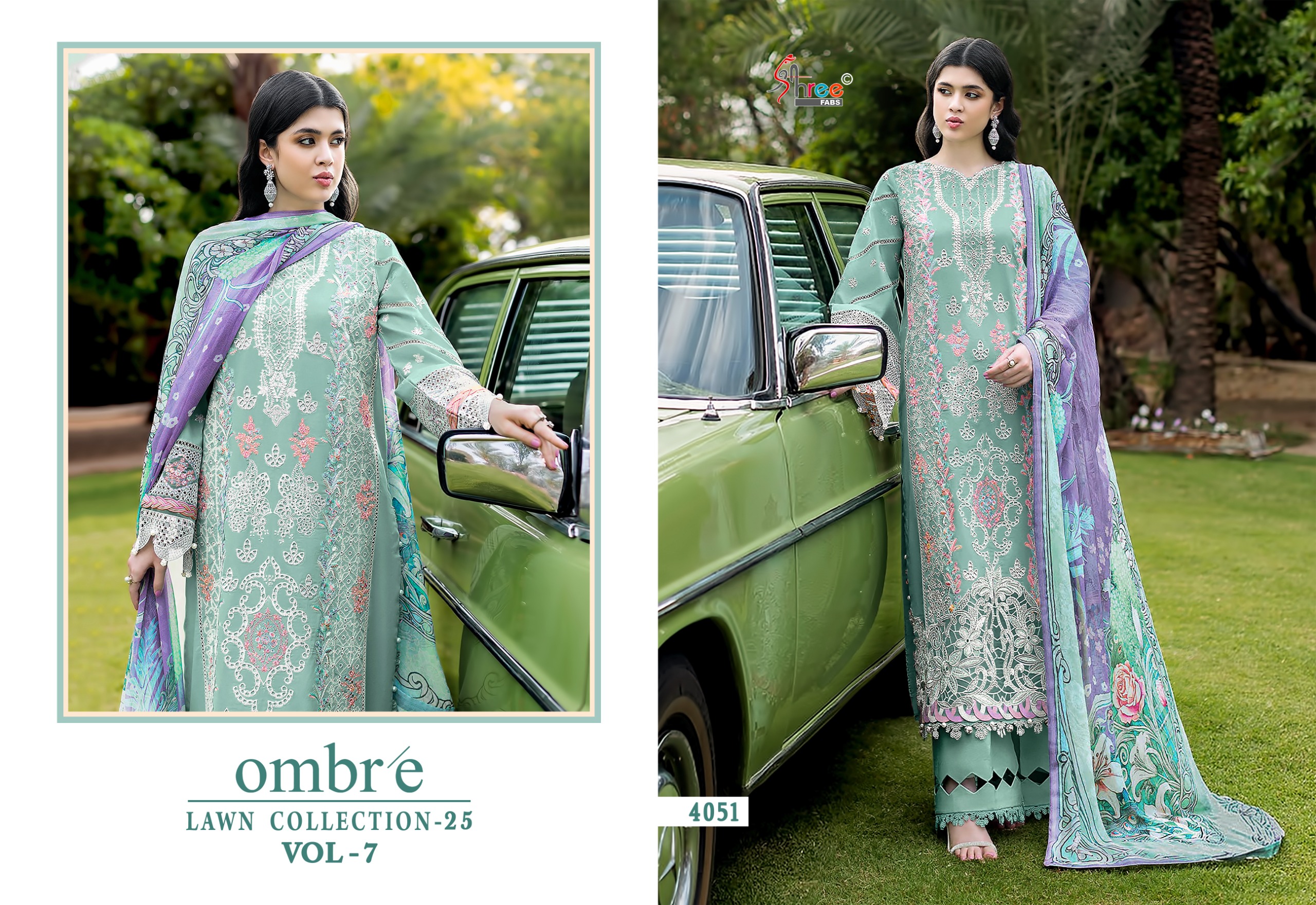 Shree Fab – Ombre lawn vol 7 Ciffon Duptta