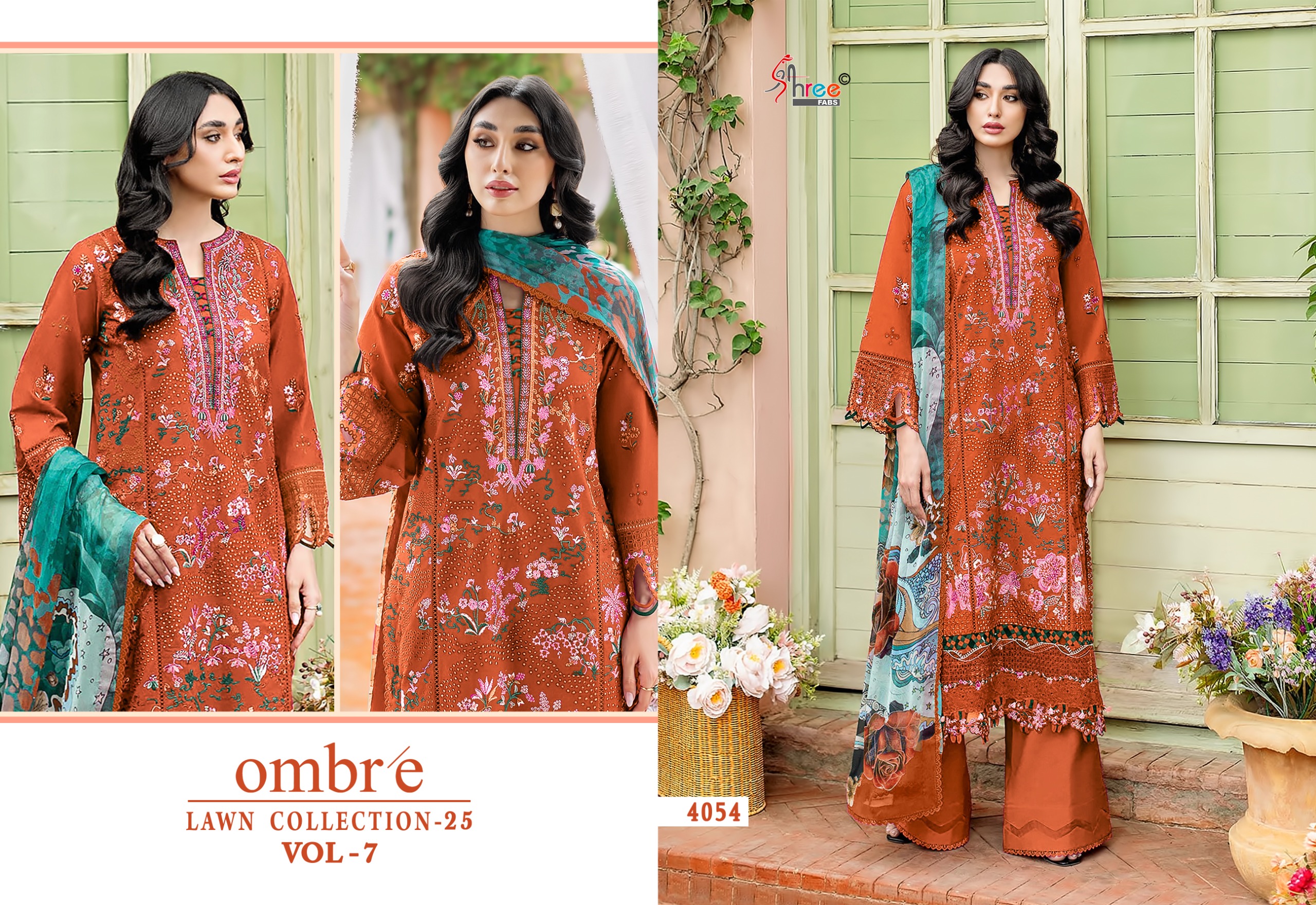 Shree Fab – Ombre lawn vol 7 Ciffon Duptta