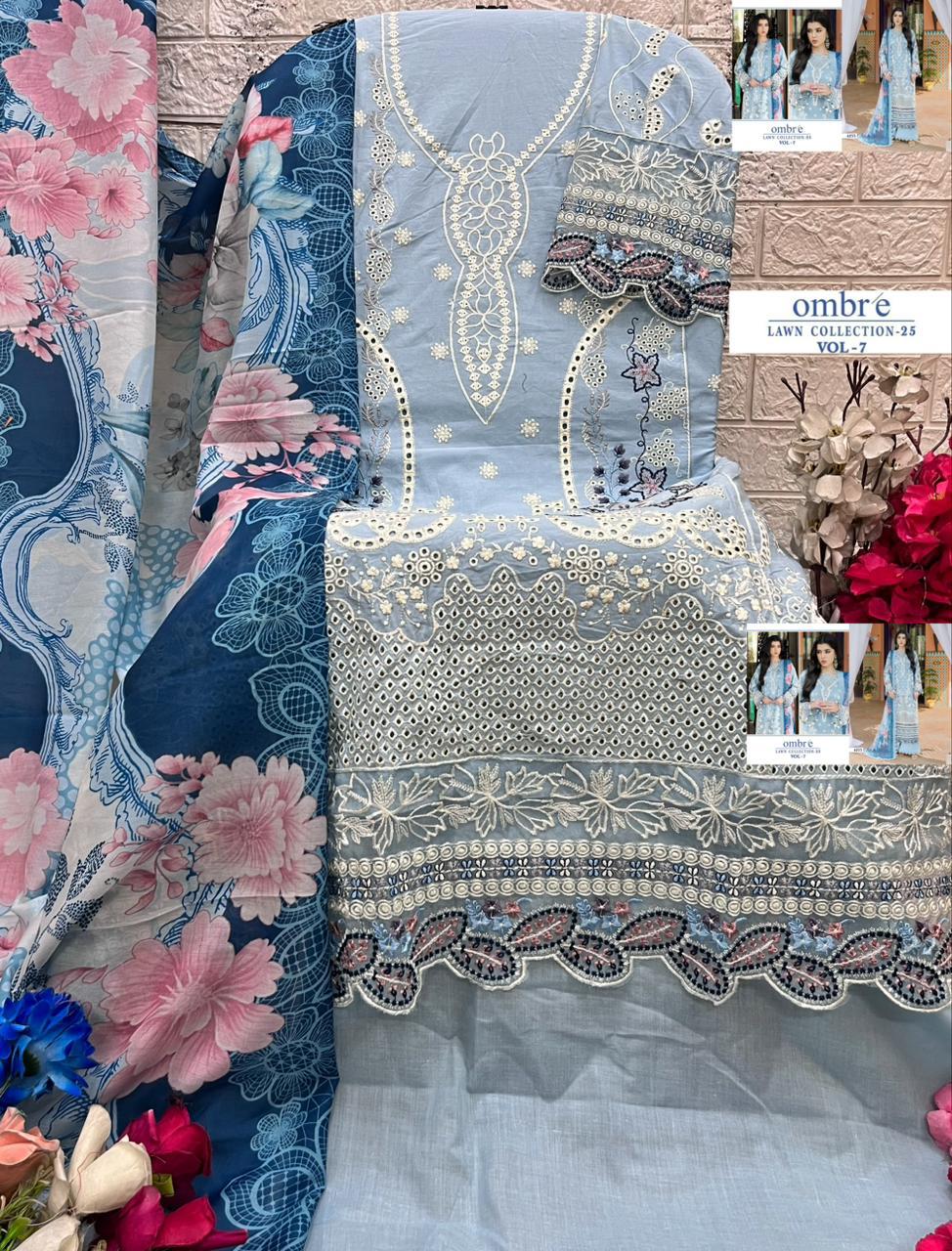 Shree Fab – Ombre lawn vol 7 Ciffon Duptta