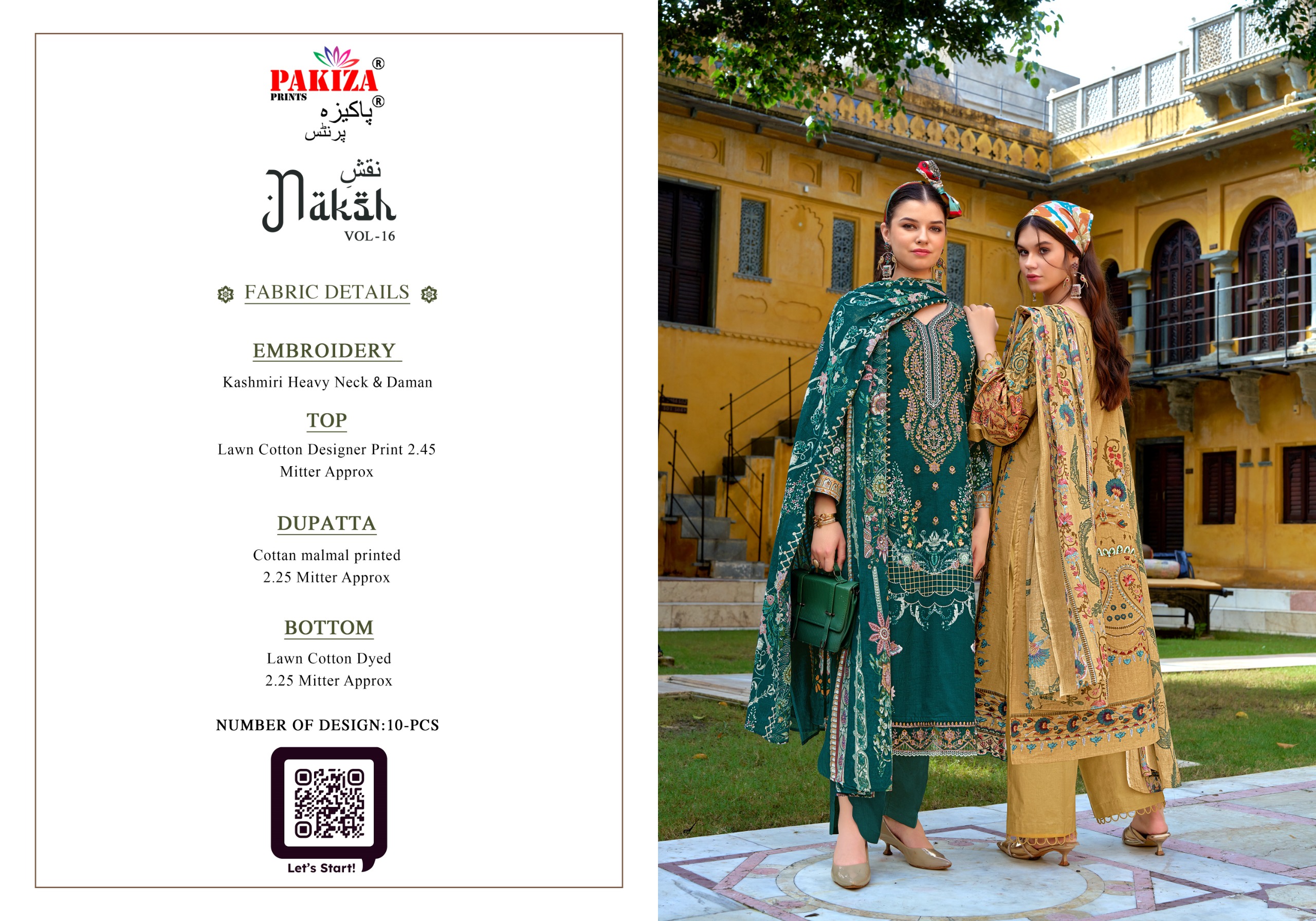 Pakiza Print – Naksha Vol.10     Salwar Suit Wholesale Catalog Ramzan Special