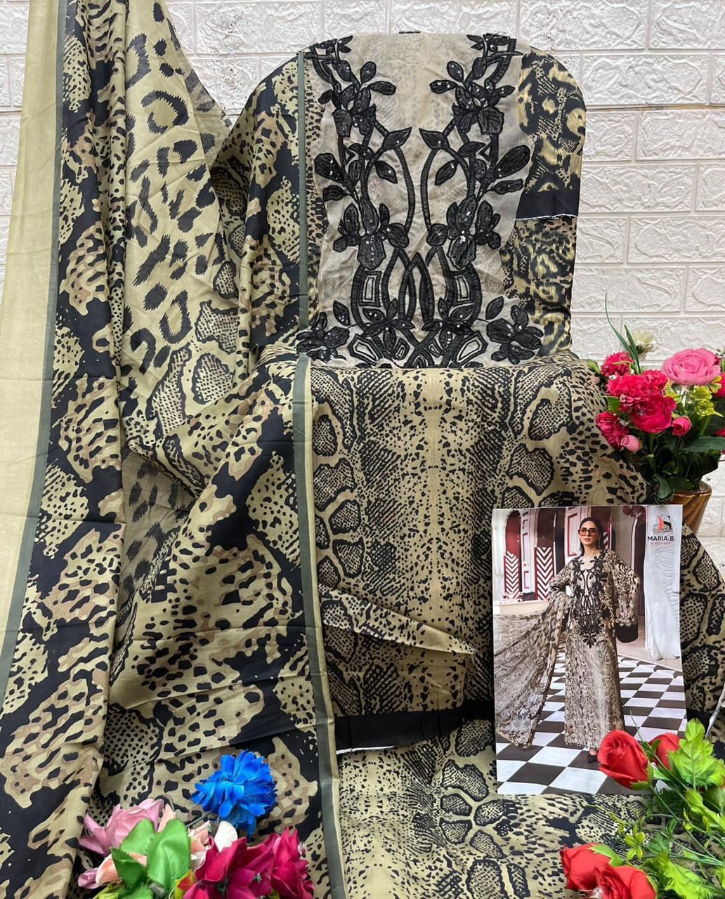 DEEPSY SUITS – Maria B M Print 25-4 Ciffon Duptta