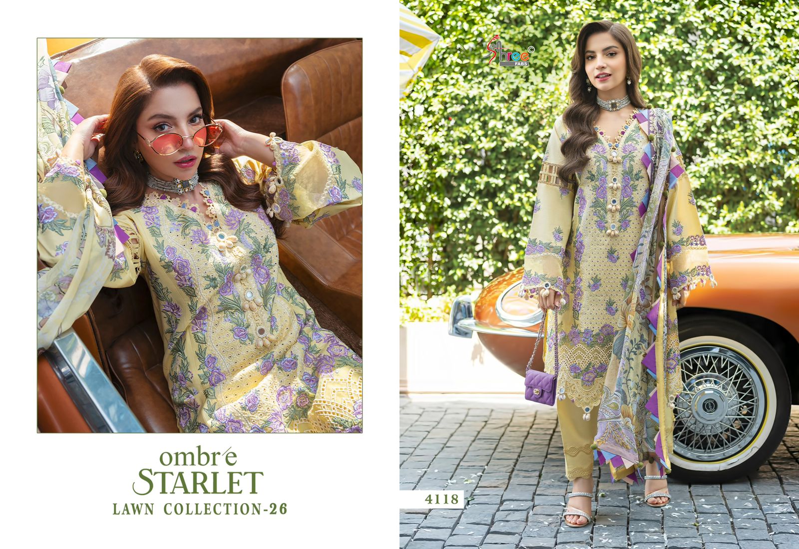 Shree Fab – Ombre Starlet Lawn Collection 26 Ciffon Duptta
