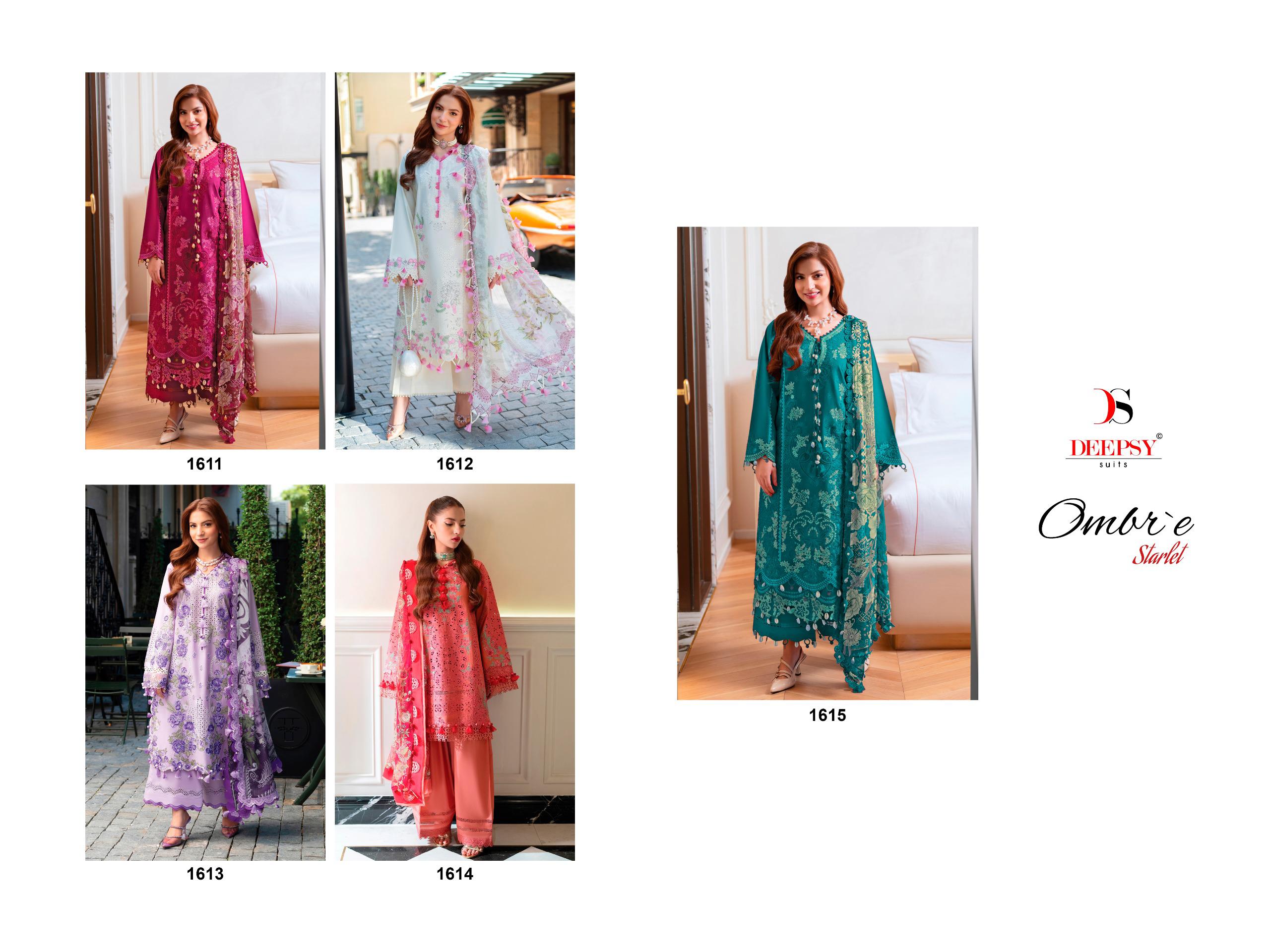 DEEPSY SUITS – Ombre Starlet Cotton Duptta