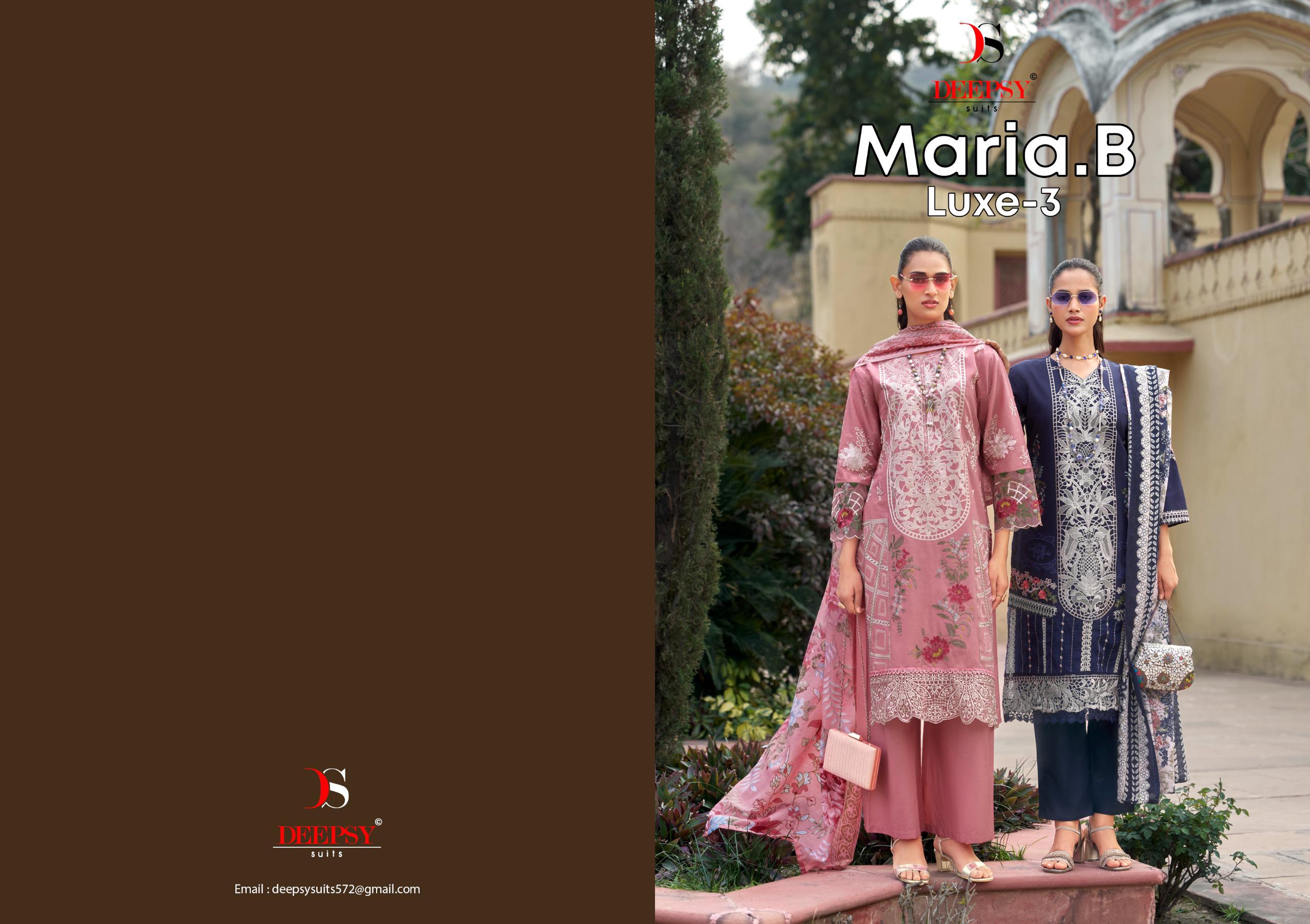 DEEPSY SUITS – Maria b Luxe -3 Cotton  Duptta