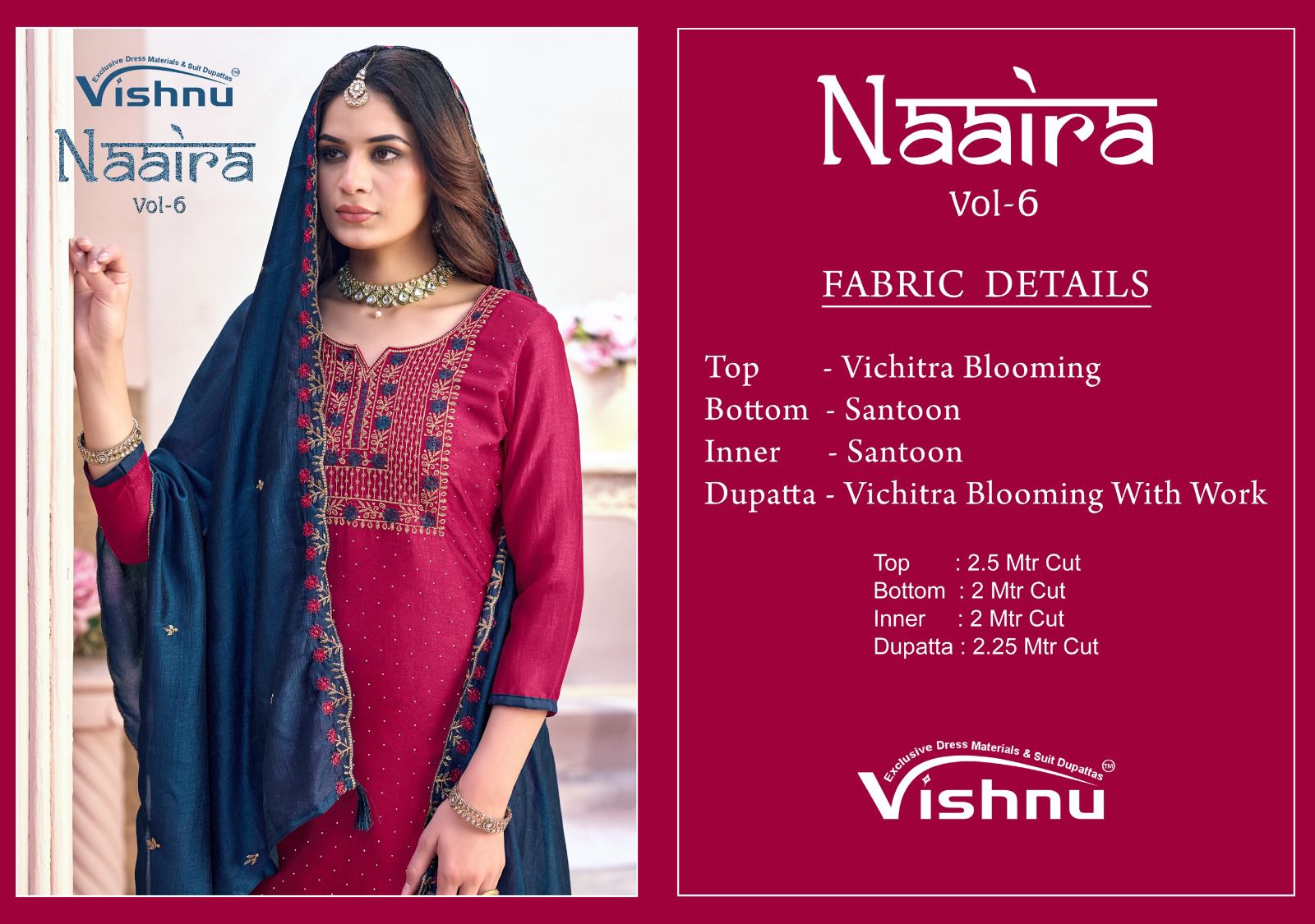 Vishnu – Naaira Vol.6     Salwar Suit Wholesale Catalog Any Occasion