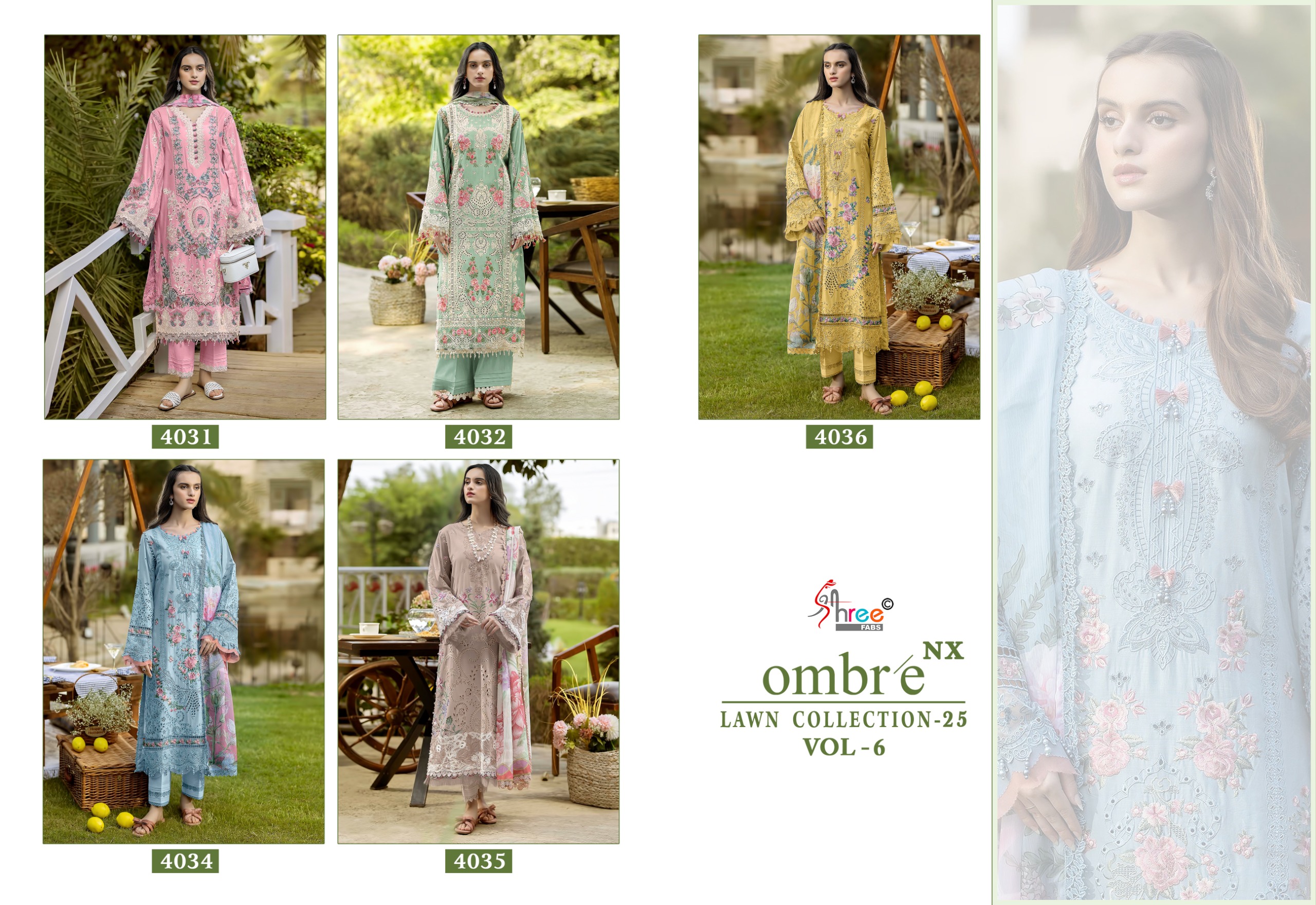 Shree Fab  – Ombre Lawn vol.6 Cotton Duptta