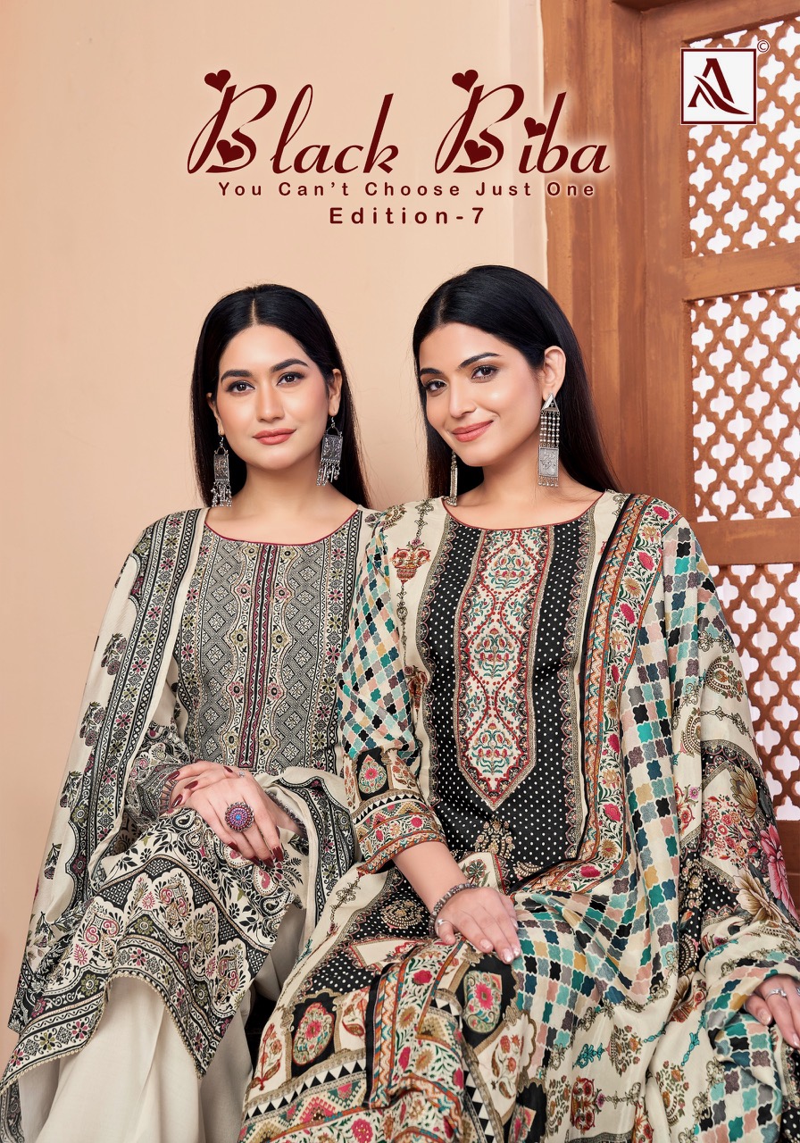 Alok Suit – Black Biba Vol.7     Salwar Suit Wholesale Catalog Any Occasion