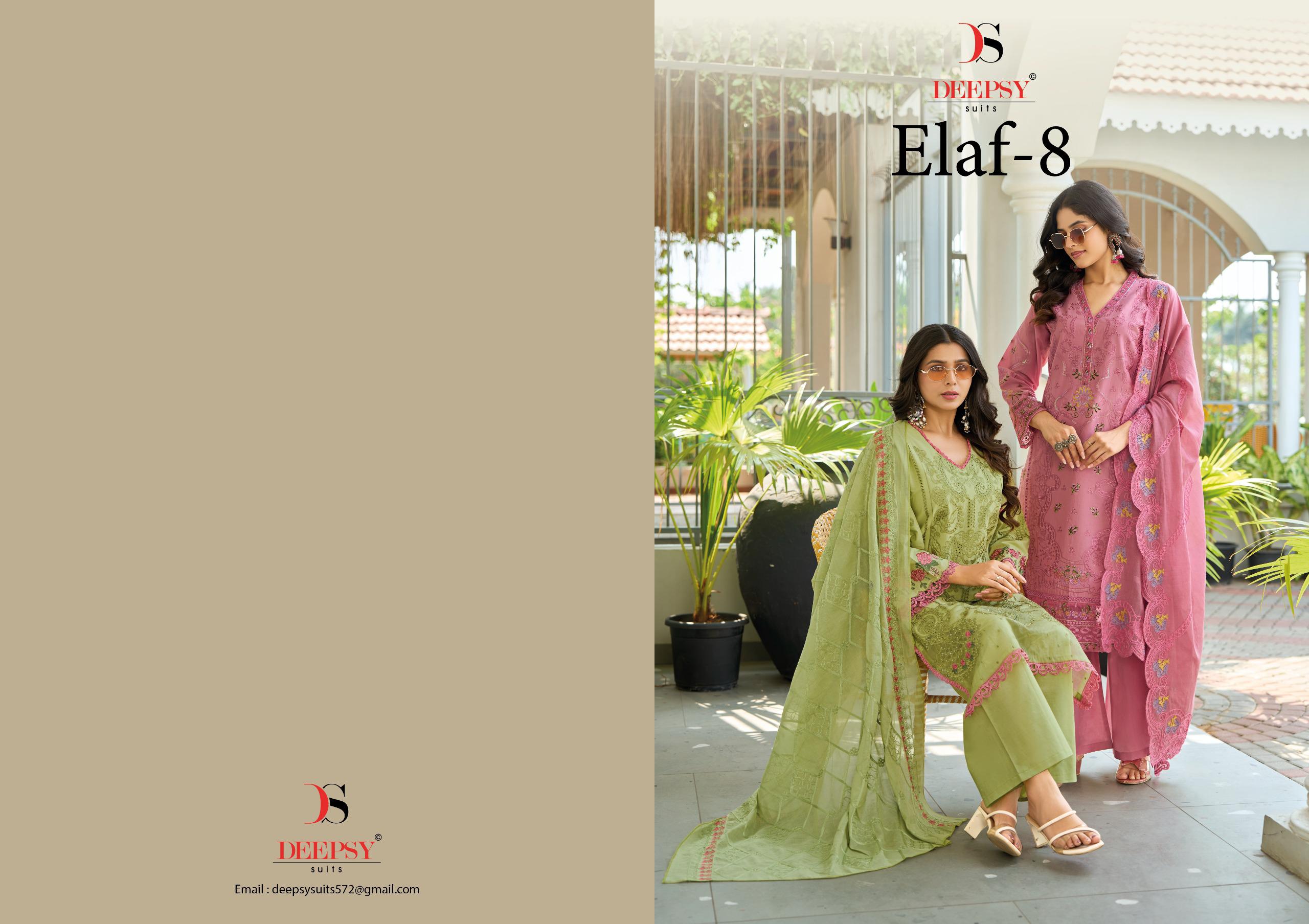 DEEPSY SUITS – Elaf Lawn 8     Salwar Suit Wholesale Catalog Ramzan Special