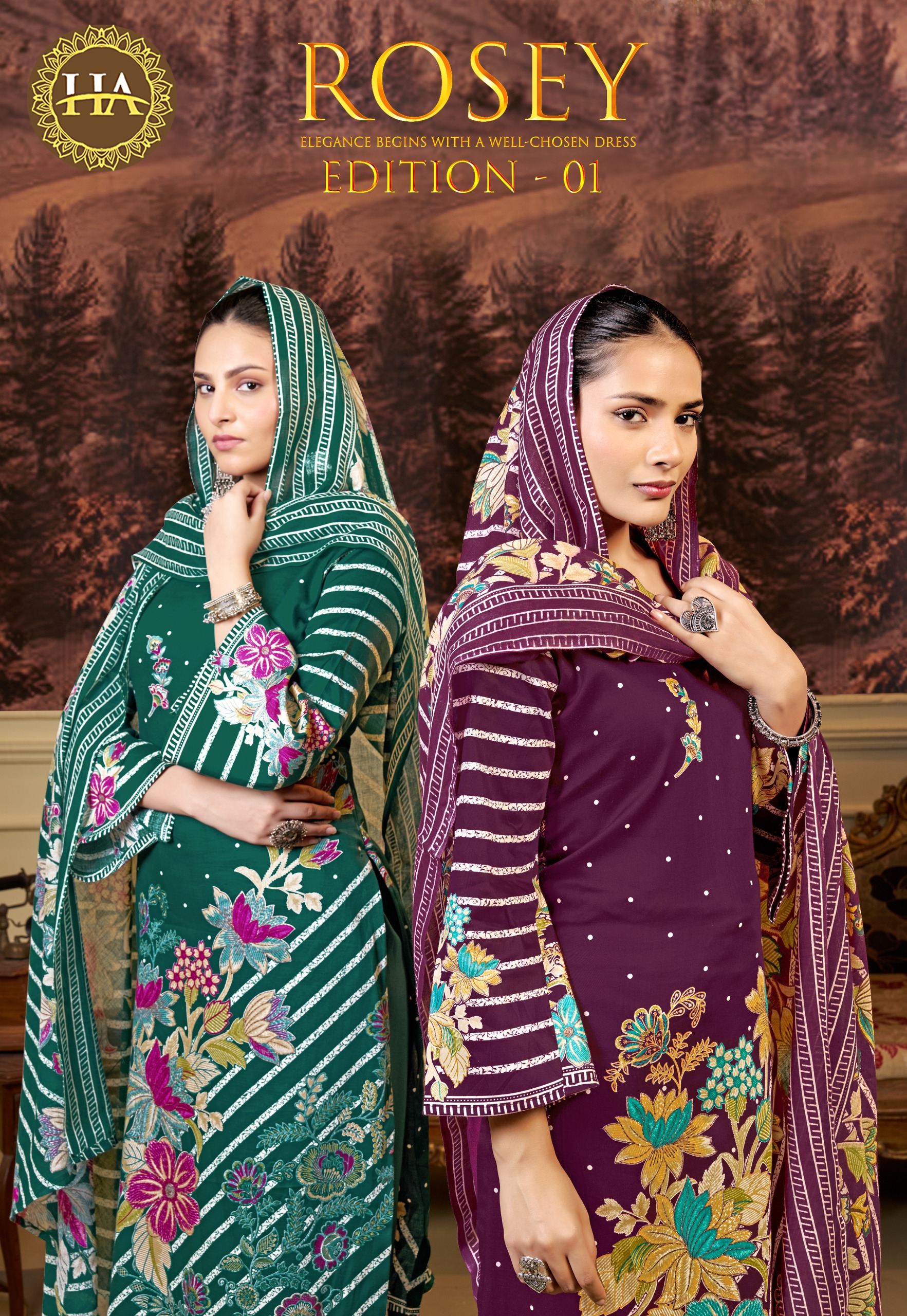 Harshit Fashion – Rosey     Salwar Suit Wholesale Catalog Any Occasion