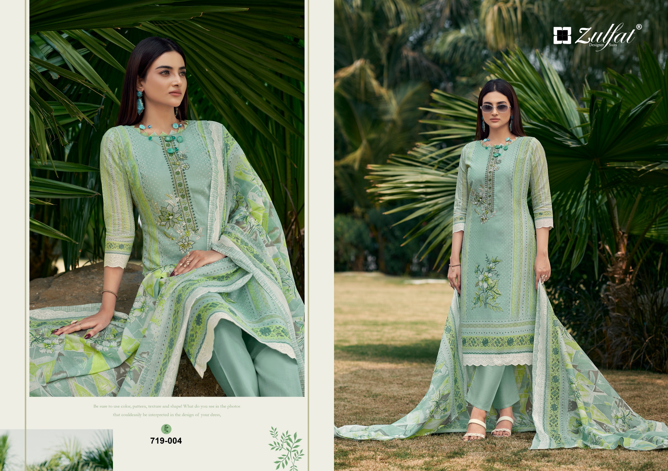 Zulfat Designer Suits – Firdaus     Salwar Suit Wholesale Catalog Any Occasion