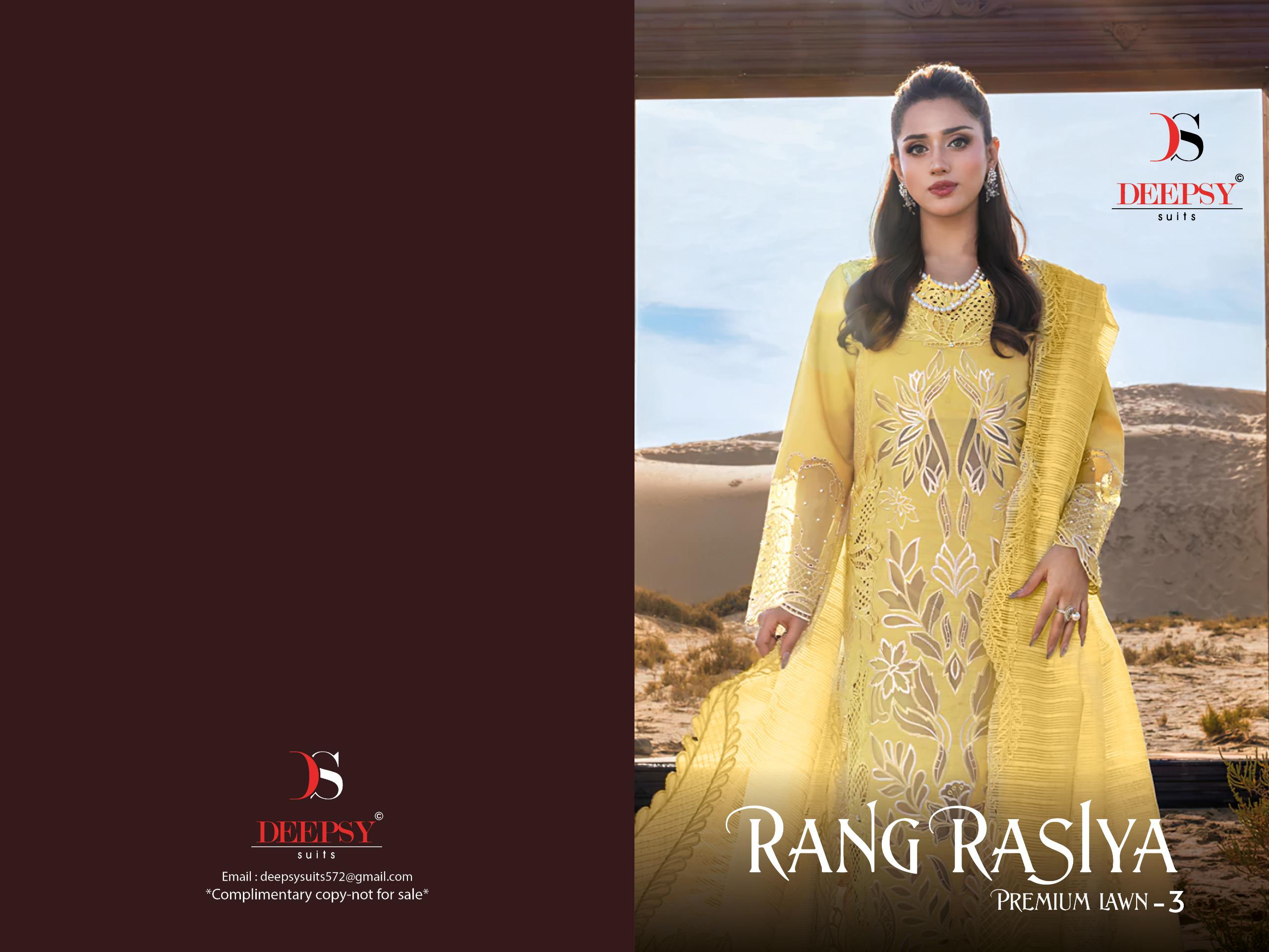 DEEPSY SUITS – Rang Rasiya Vol.3     Salwar Suit Wholesale Catalog Any Occasion