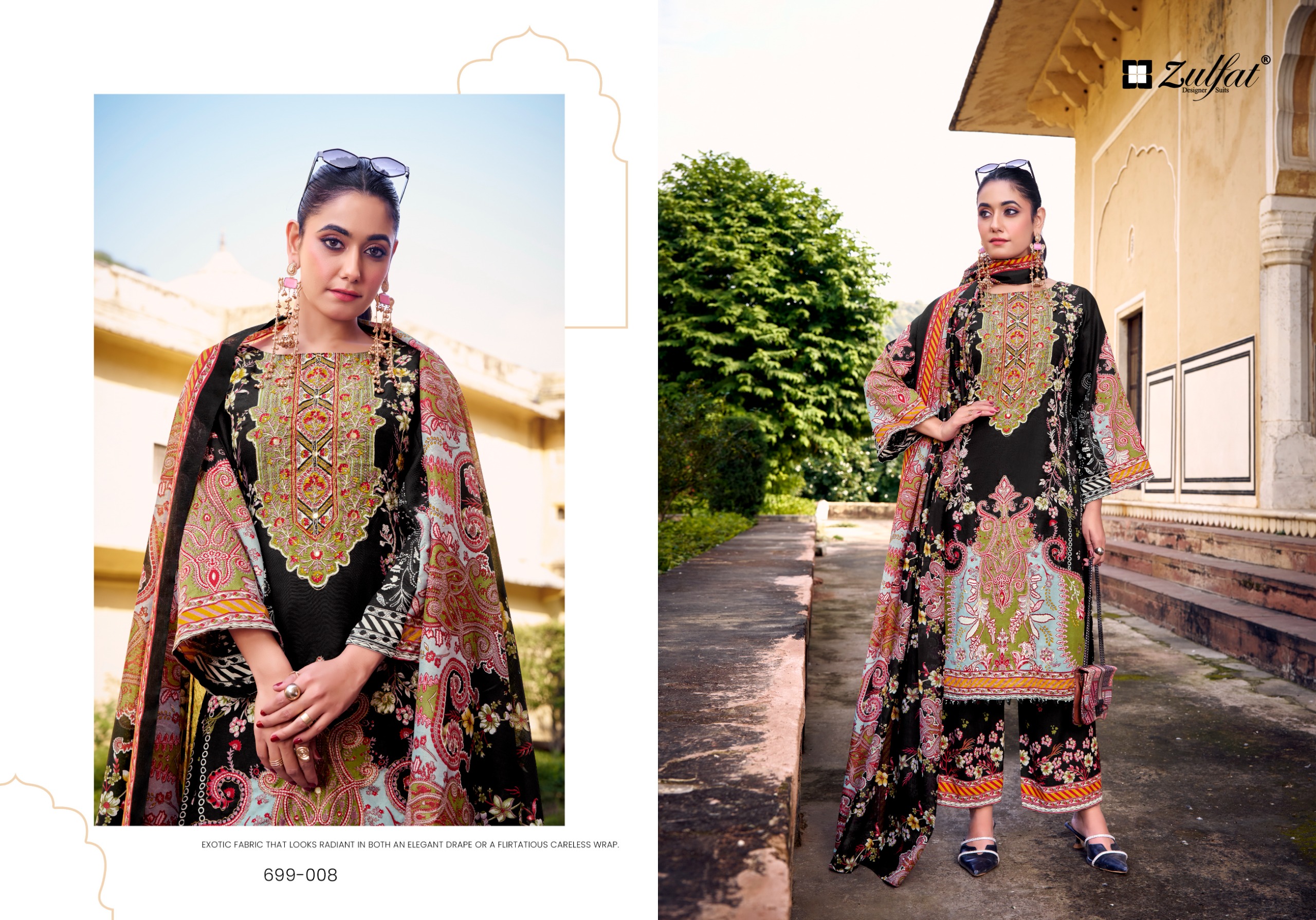 Zulfat Designer Suits – Shaheena     Salwar Suit Wholesale Catalog Any Occasion