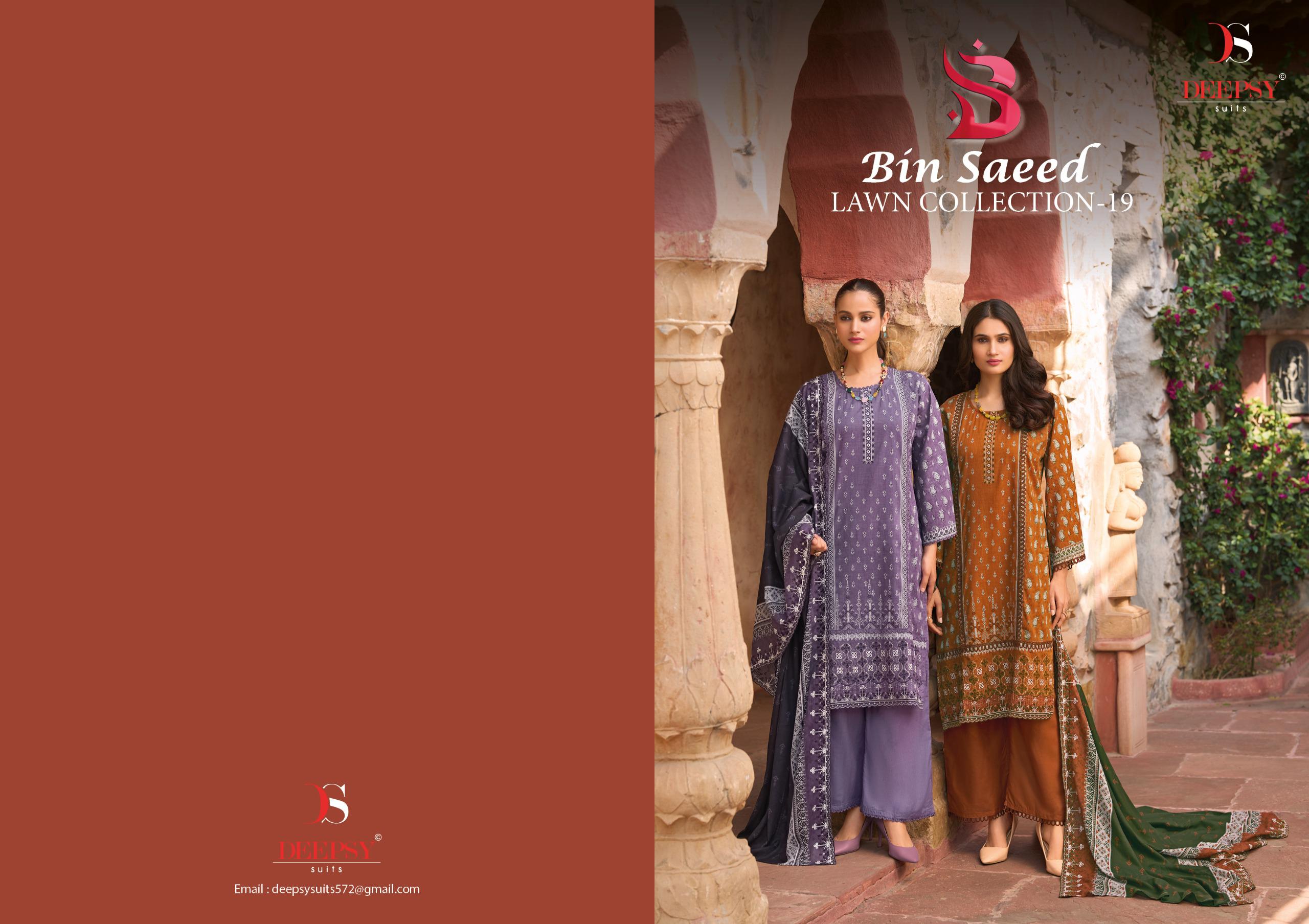 DEEPSY SUITS – Bin Saeed 19     Salwar Suit Wholesale Catalog Any Occasion