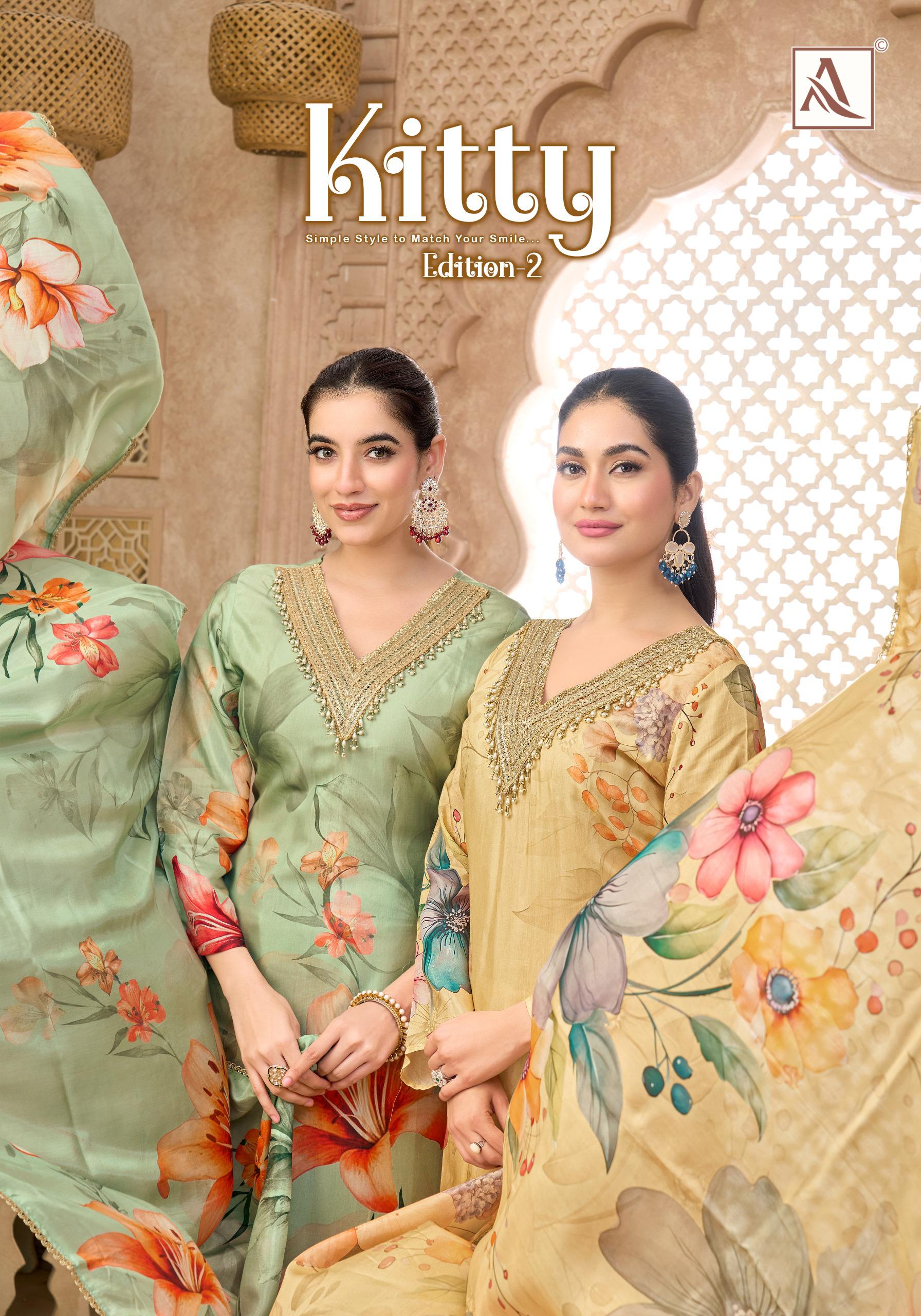 Alok Suit – Kitty 2     Salwar Suit Wholesale Catalog Any Occasion