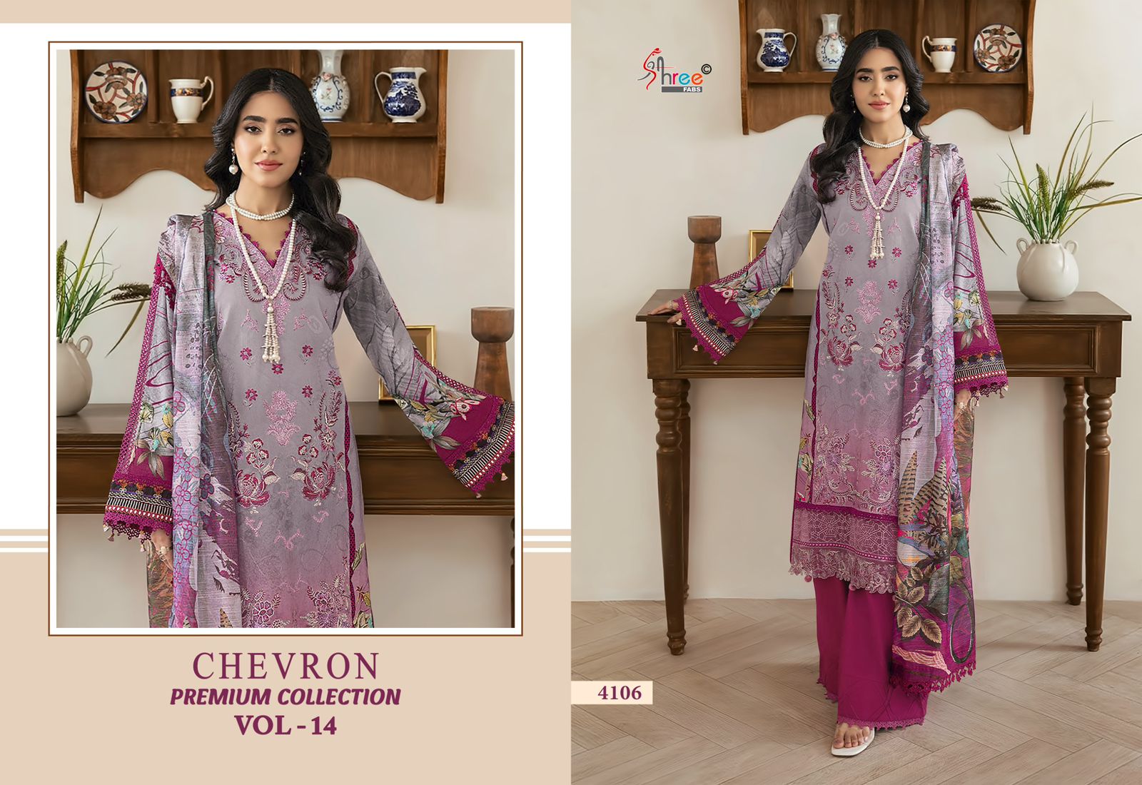 Shree Fab – Chevron Premium Vol.14 Ciffon Duptta