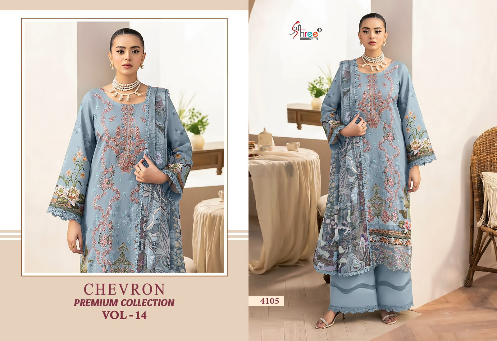 Shree Fab – Chevron Premium Vol.14 Ciffon Duptta
