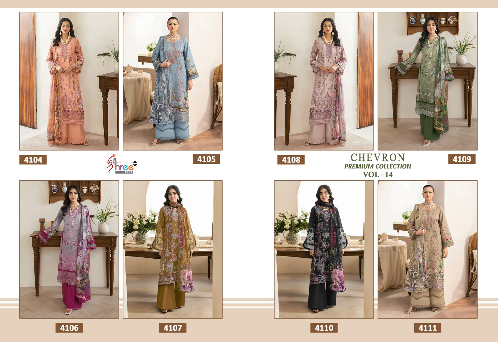 Shree Fab – Chevron Premium Vol.14 Ciffon Duptta