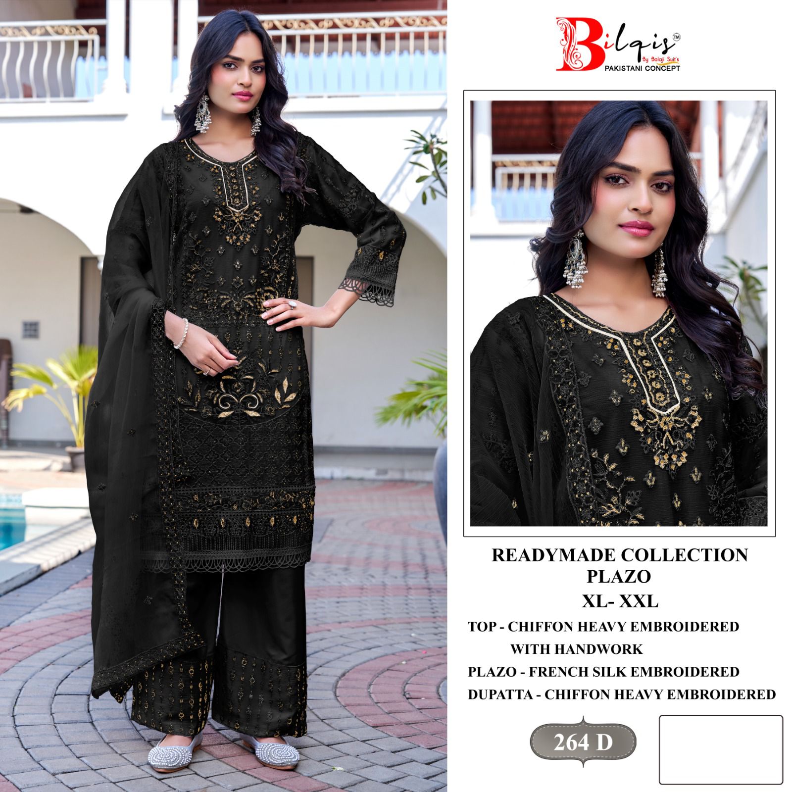 Bilqis – D.No.264     Readymade Wholesale Catalog Festival