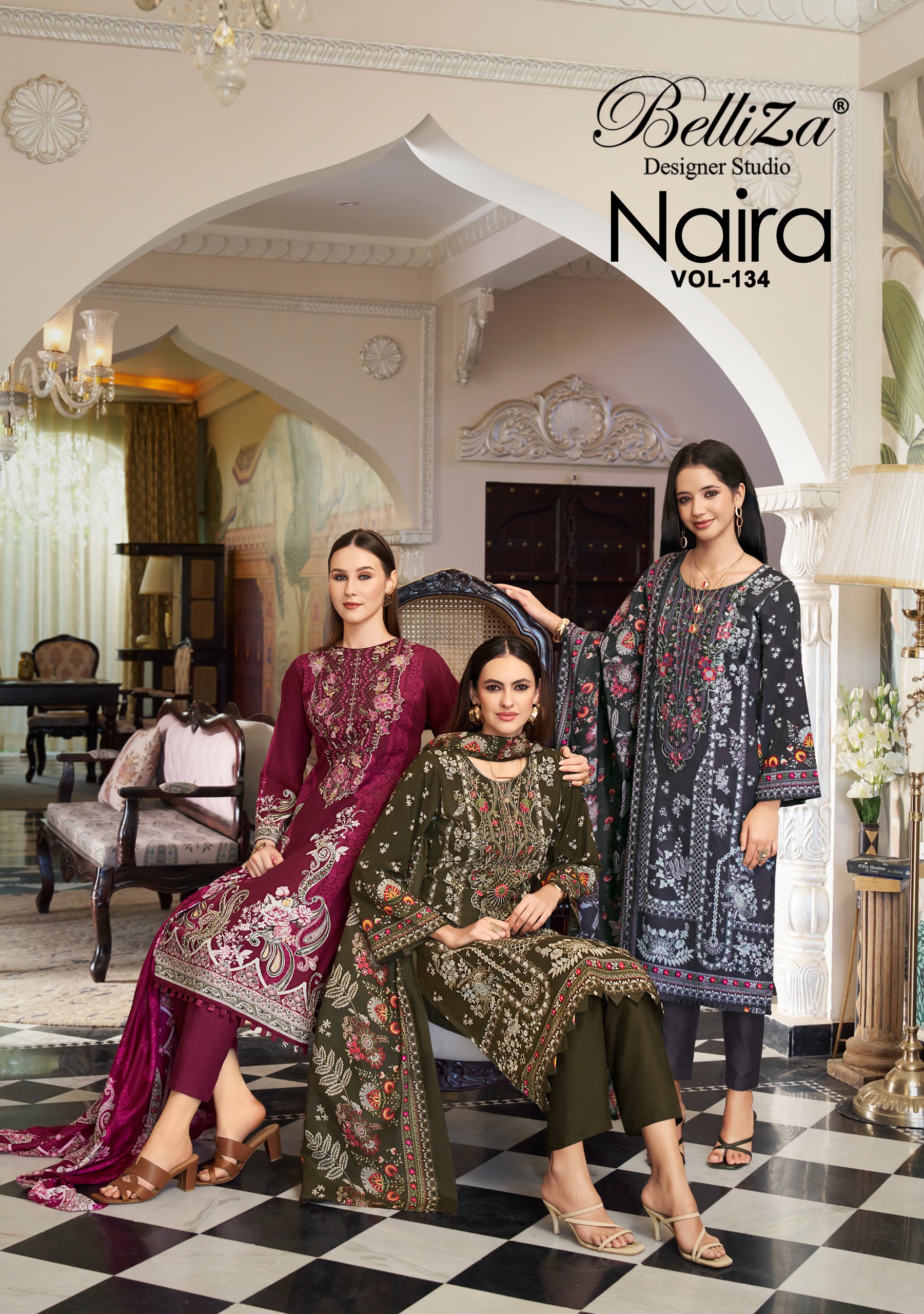 BelliZa DesigNer StuDio – Naira 134     Salwar Suit Wholesale Catalog Any Occasion