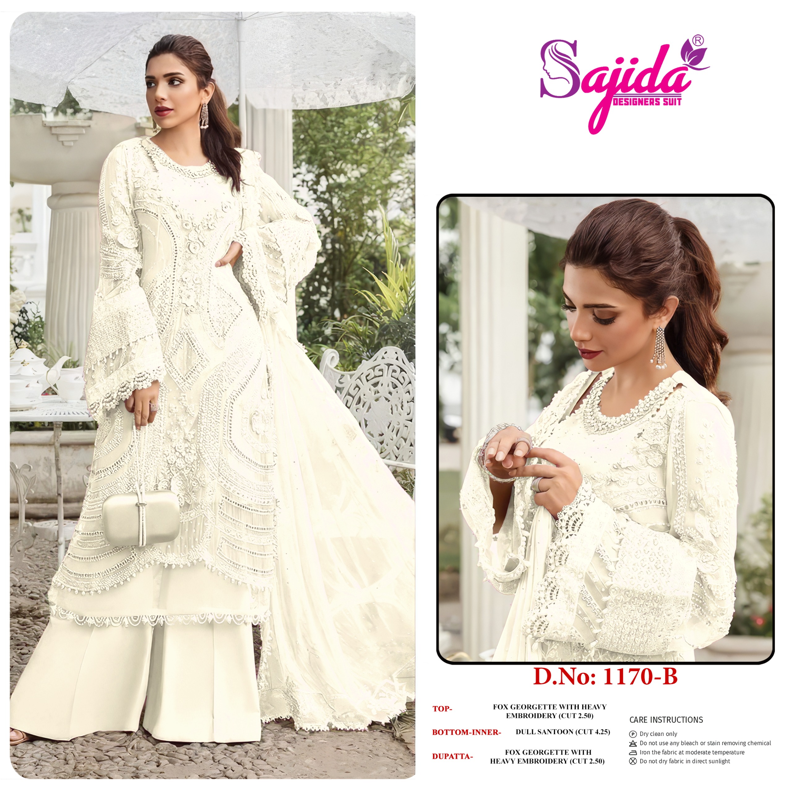 Sajida Designer – D.No.1170     Salwar Suit Wholesale Catalog Ramzan Special
