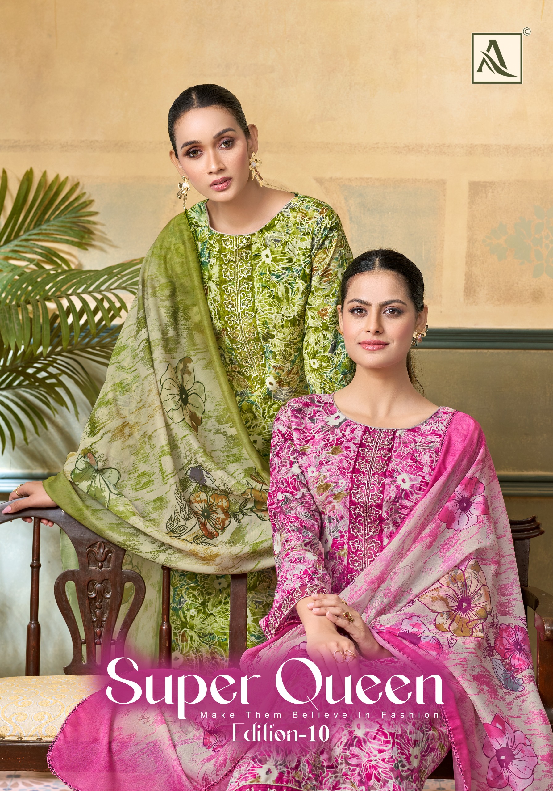 Alok Suit – Super Queen Vol.10     Salwar Suit Wholesale Catalog Any Occasion