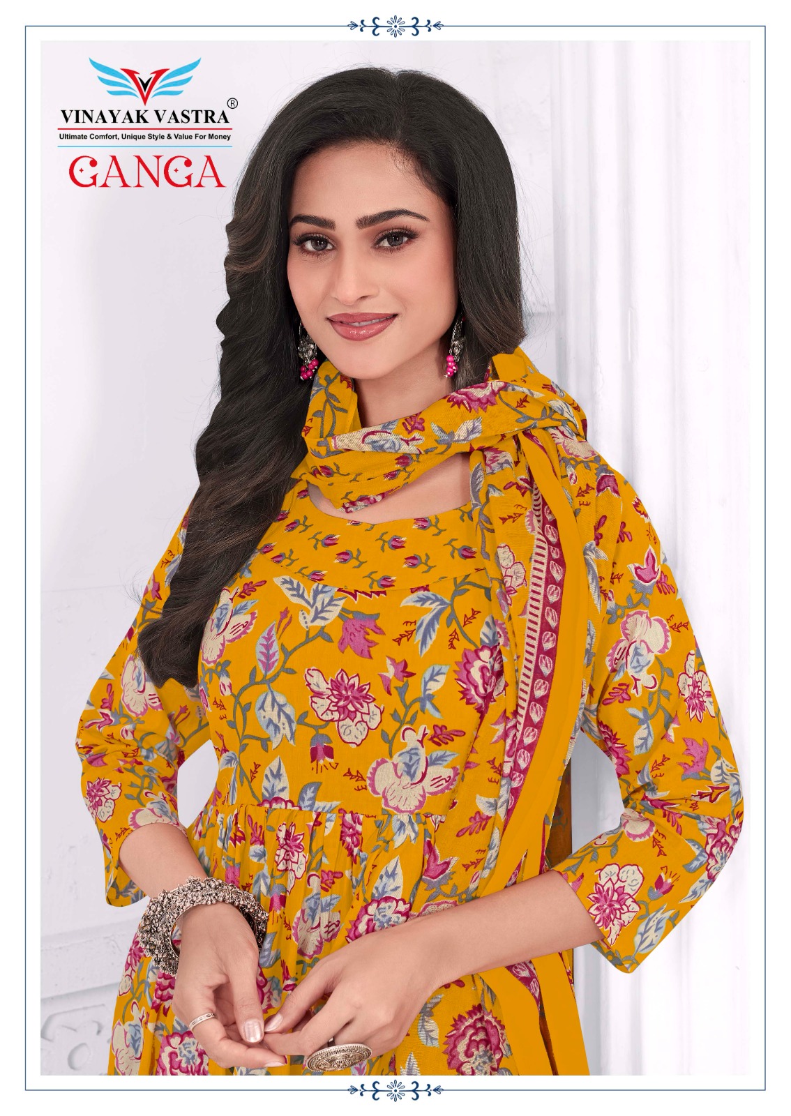 Vinayak Vastra – Ganga Vol.2    Anarkali Kurti Wholesale Catalog Summer Wear