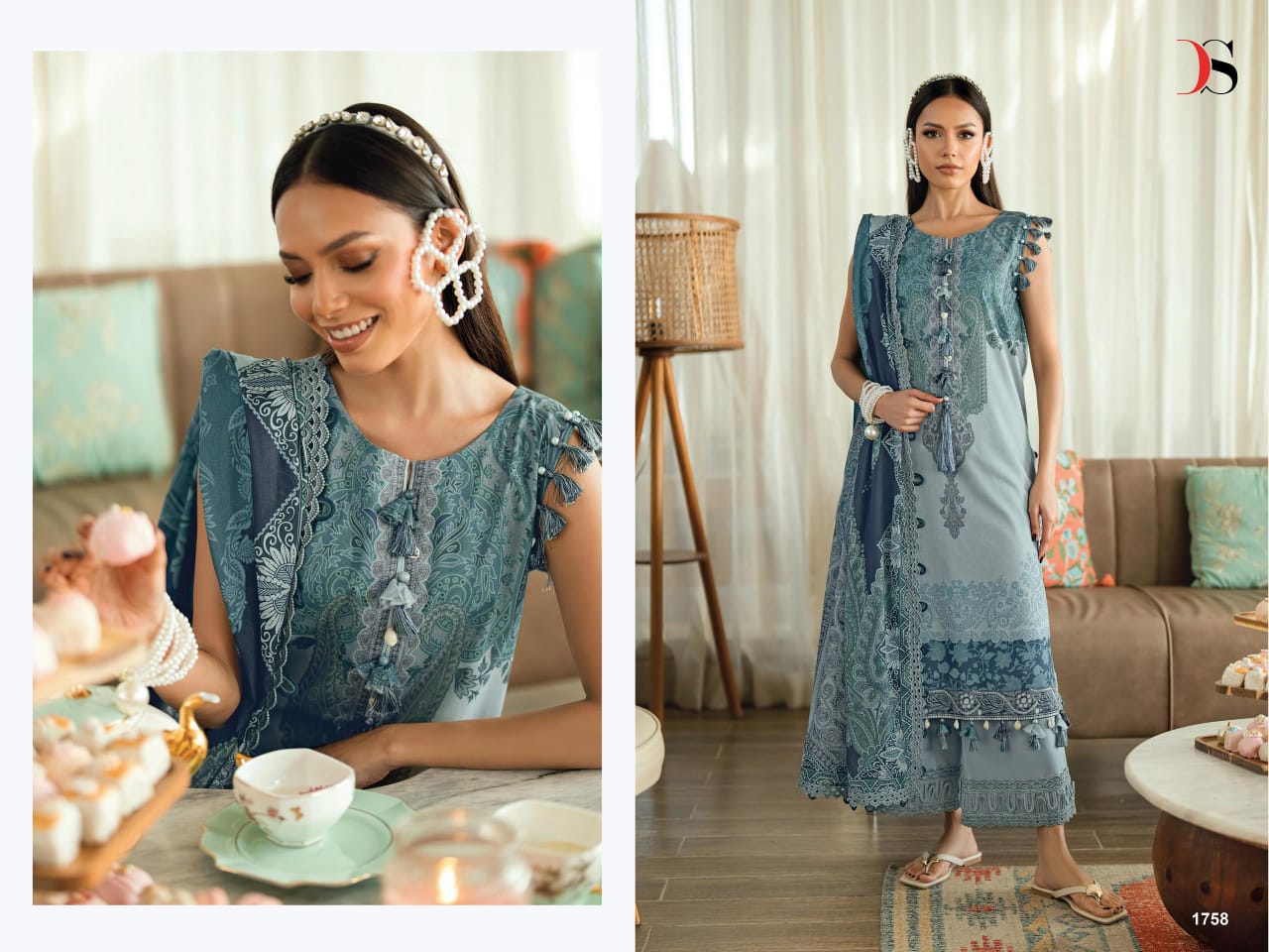 DEEPSY SUITS – Jade urban lawn 8 Ciffon Duptta