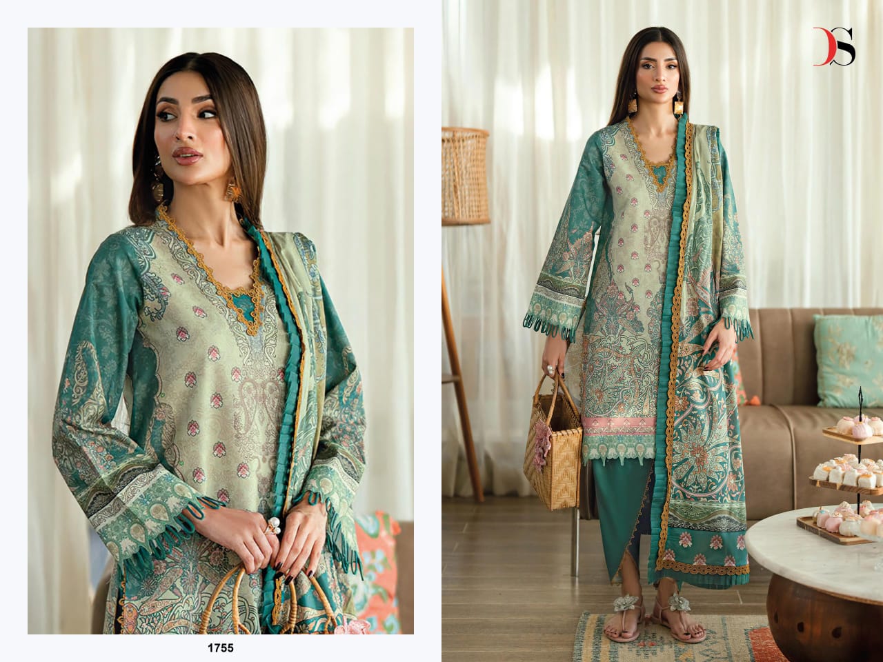 DEEPSY SUITS – Jade urban lawn 8 Ciffon Duptta