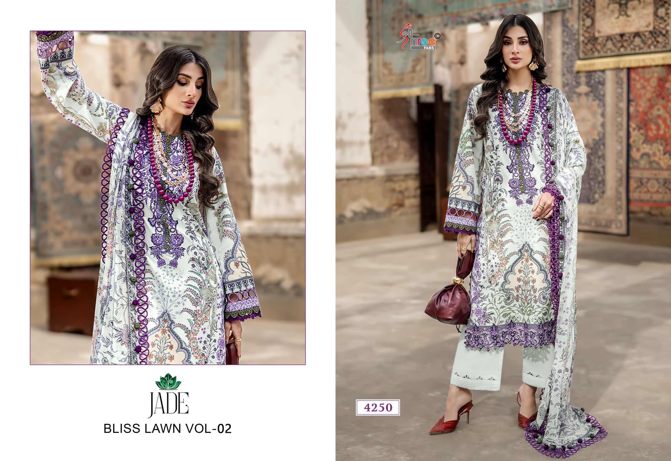 Shree Fab – Jade bliss lawn 2 Cotton Duptta
