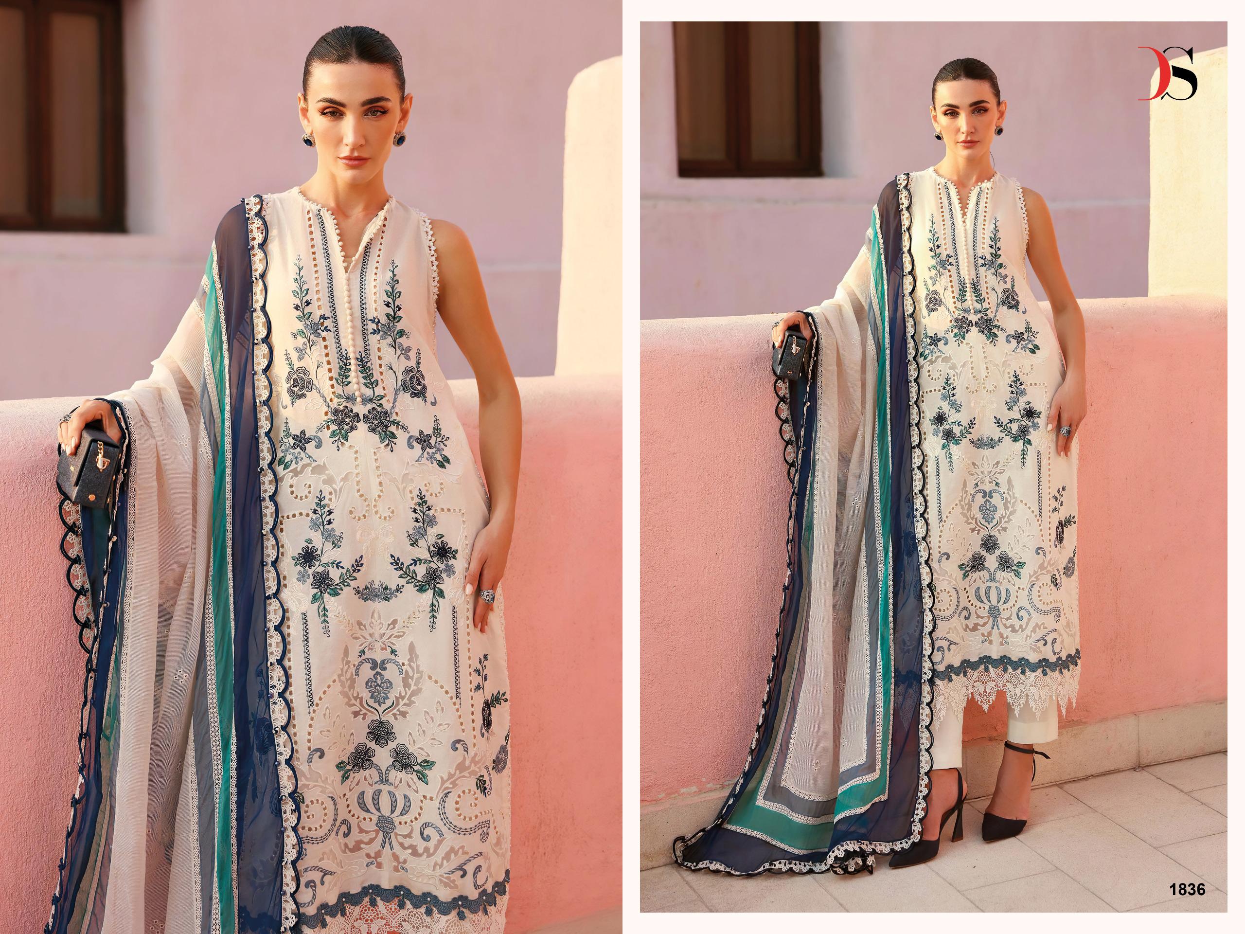 DEEPSY SUITS – Maria B Embroidered vol.4 Ciffon Duptta