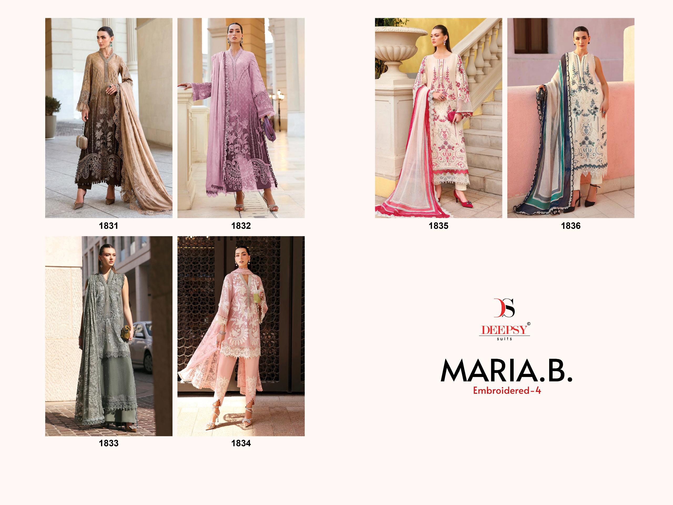 DEEPSY SUITS – Maria B Embroidered vol.4 Ciffon Duptta