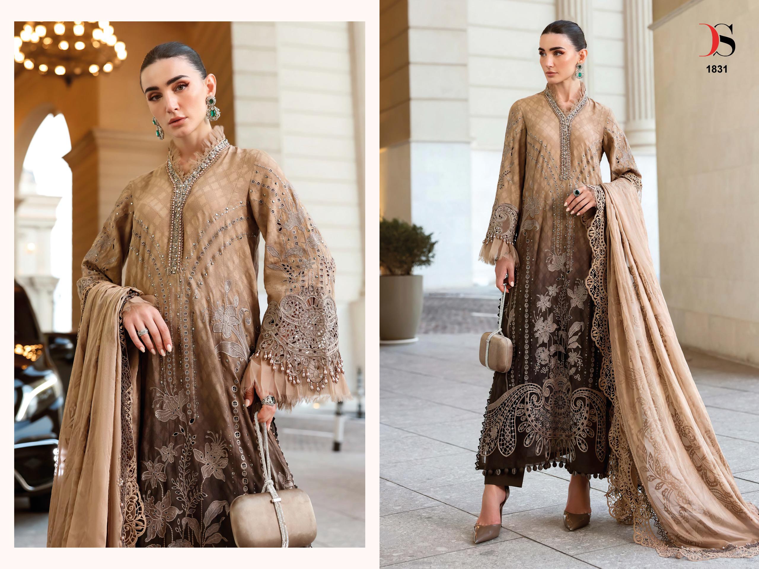 DEEPSY SUITS – Maria B Embroidered vol.4 Ciffon Duptta