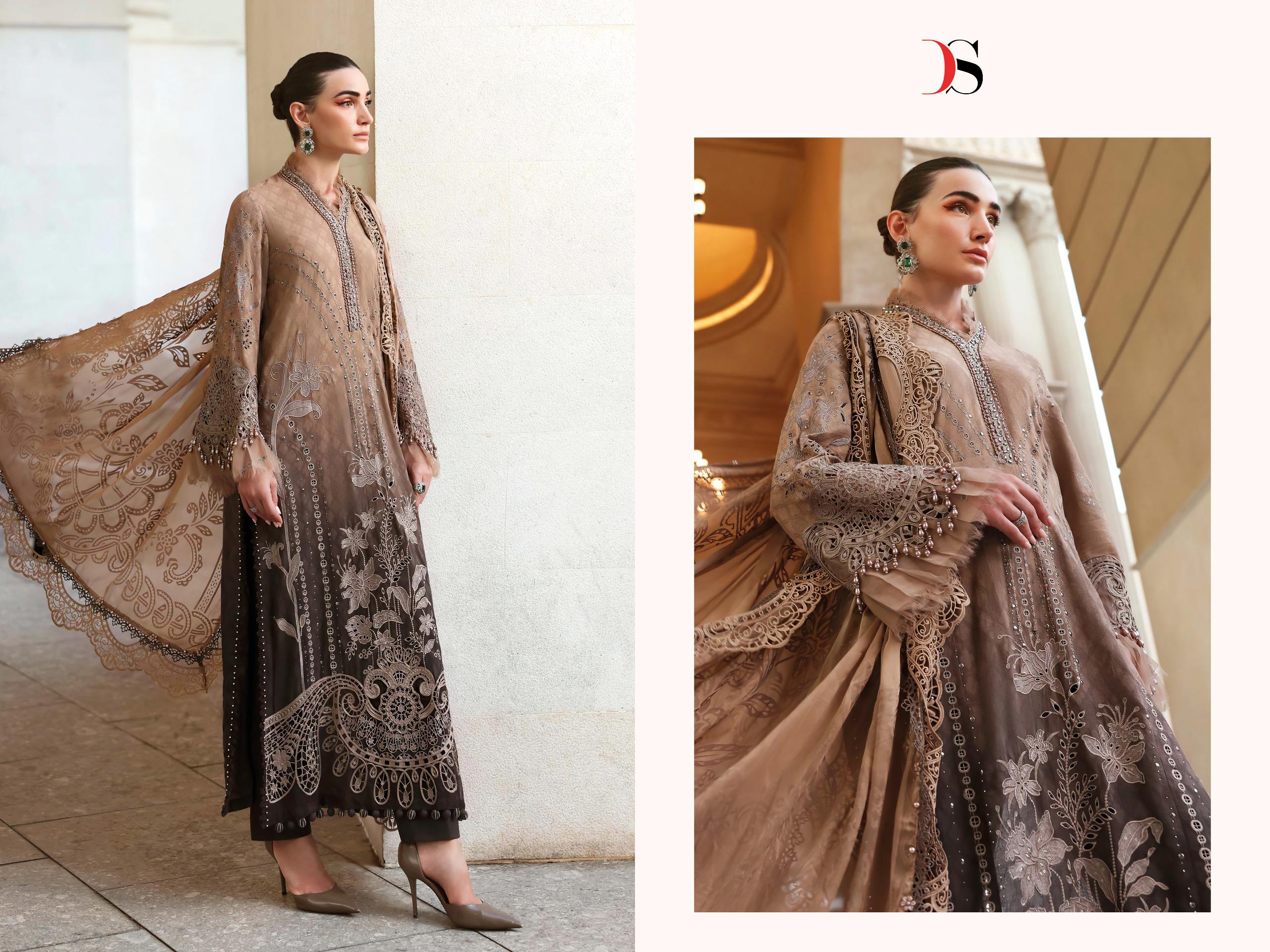 DEEPSY SUITS – Maria B Embroidered vol.4 Ciffon Duptta
