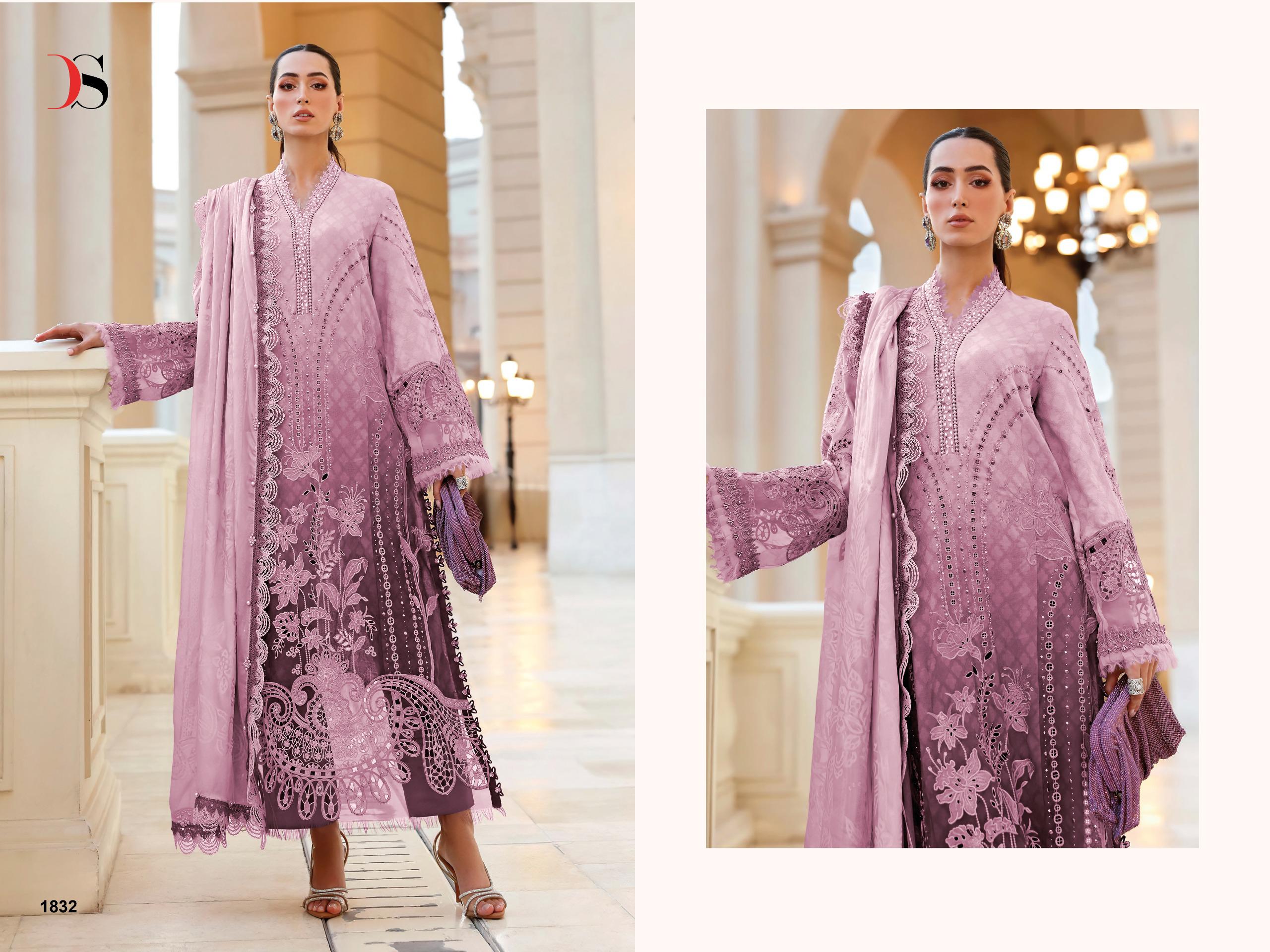 DEEPSY SUITS – Maria B Embroidered vol.4 Ciffon Duptta