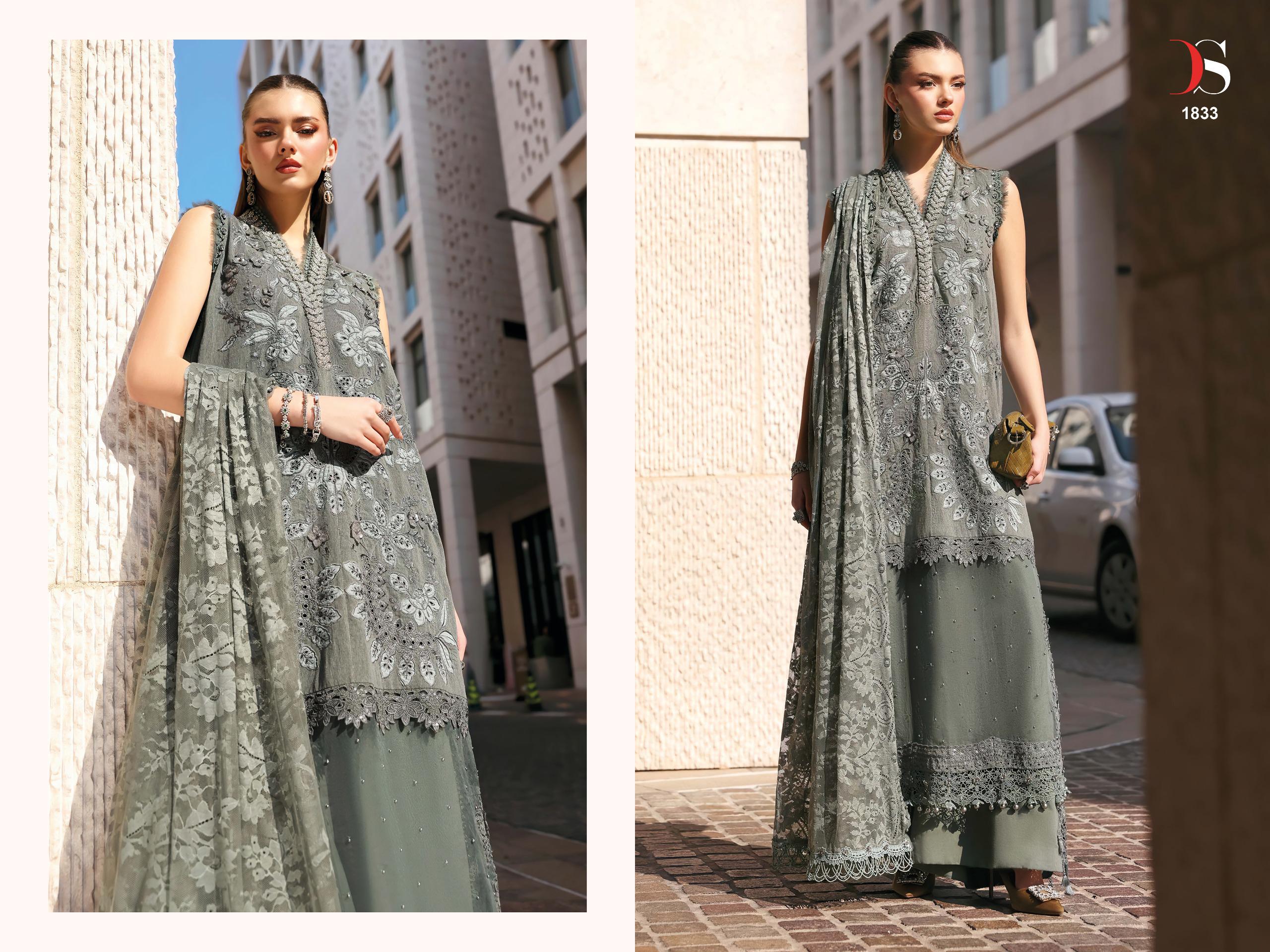 DEEPSY SUITS – Maria B Embroidered vol.4 Ciffon Duptta