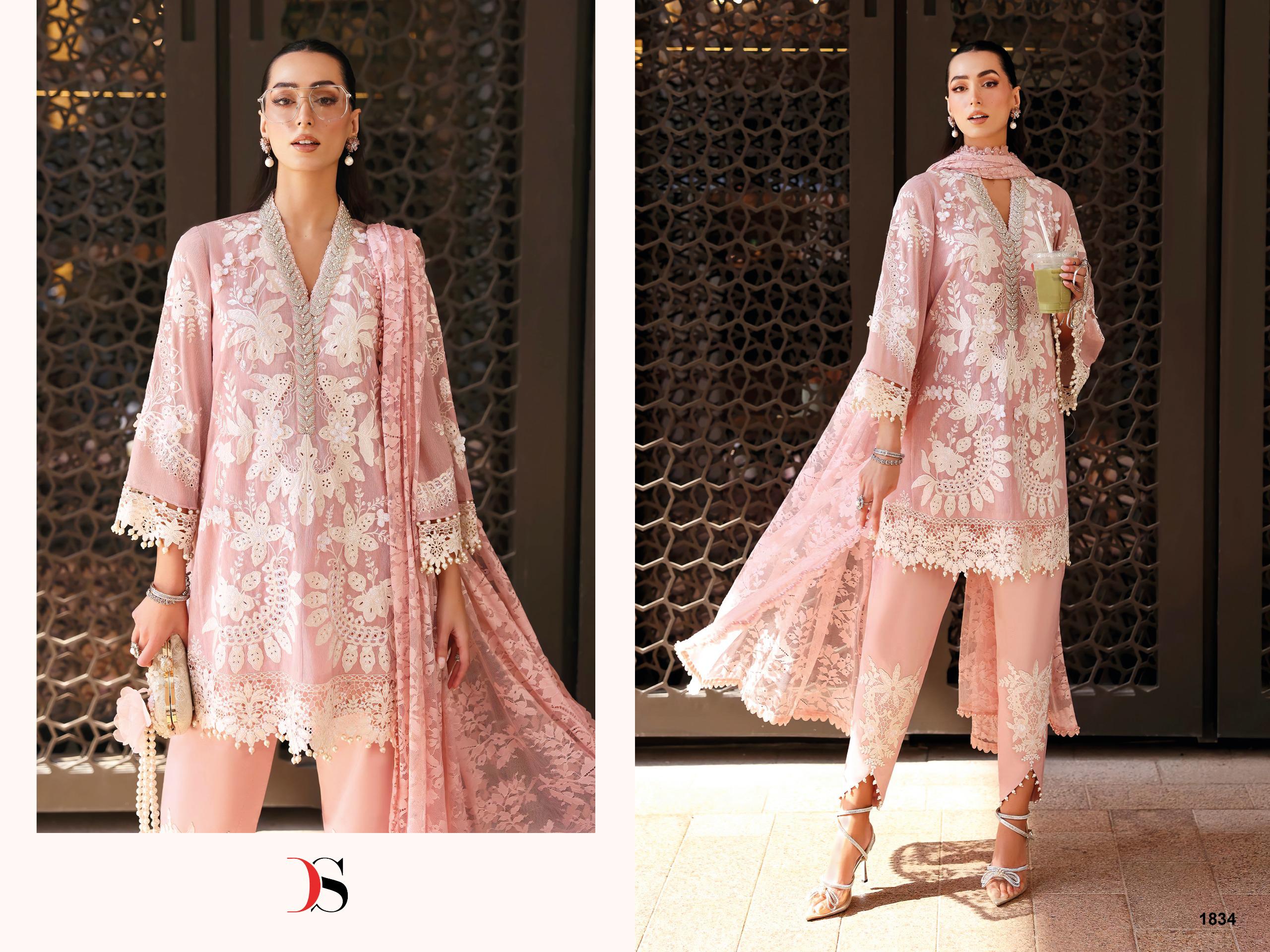 DEEPSY SUITS – Maria B Embroidered vol.4 Ciffon Duptta