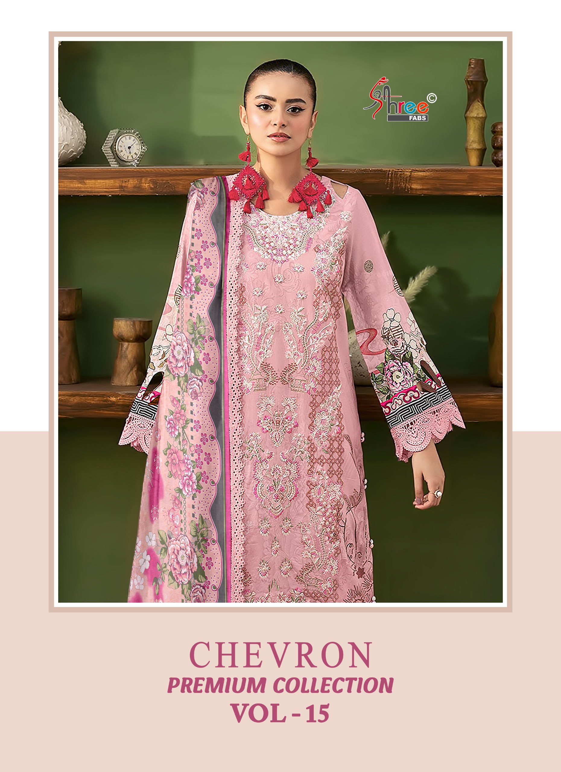 Shree Fab – Chevron Vol.15 Ciffon Duptta     Salwar Suit Wholesale Catalog Any Occasion