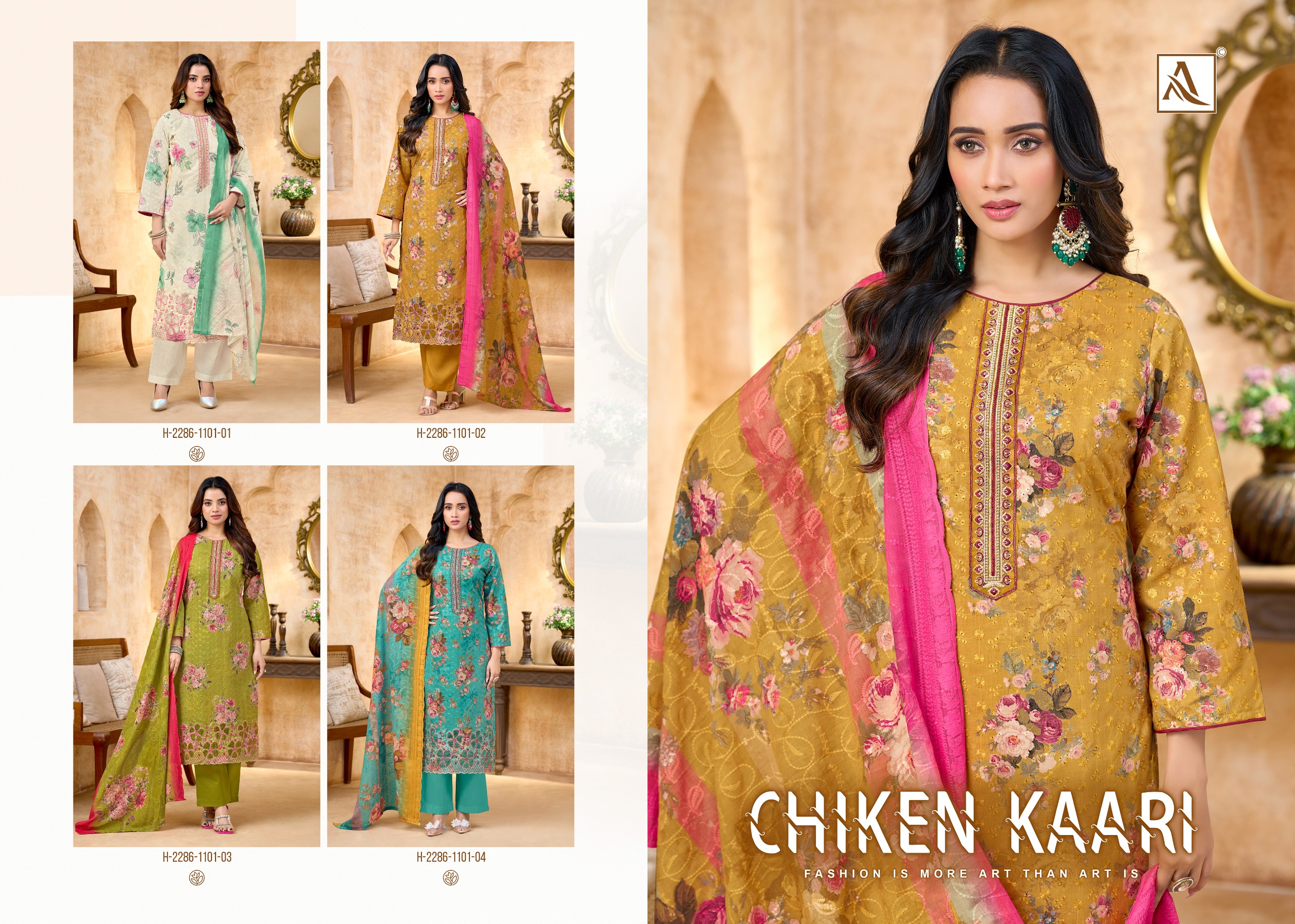 Alok Suit – Chikenkari