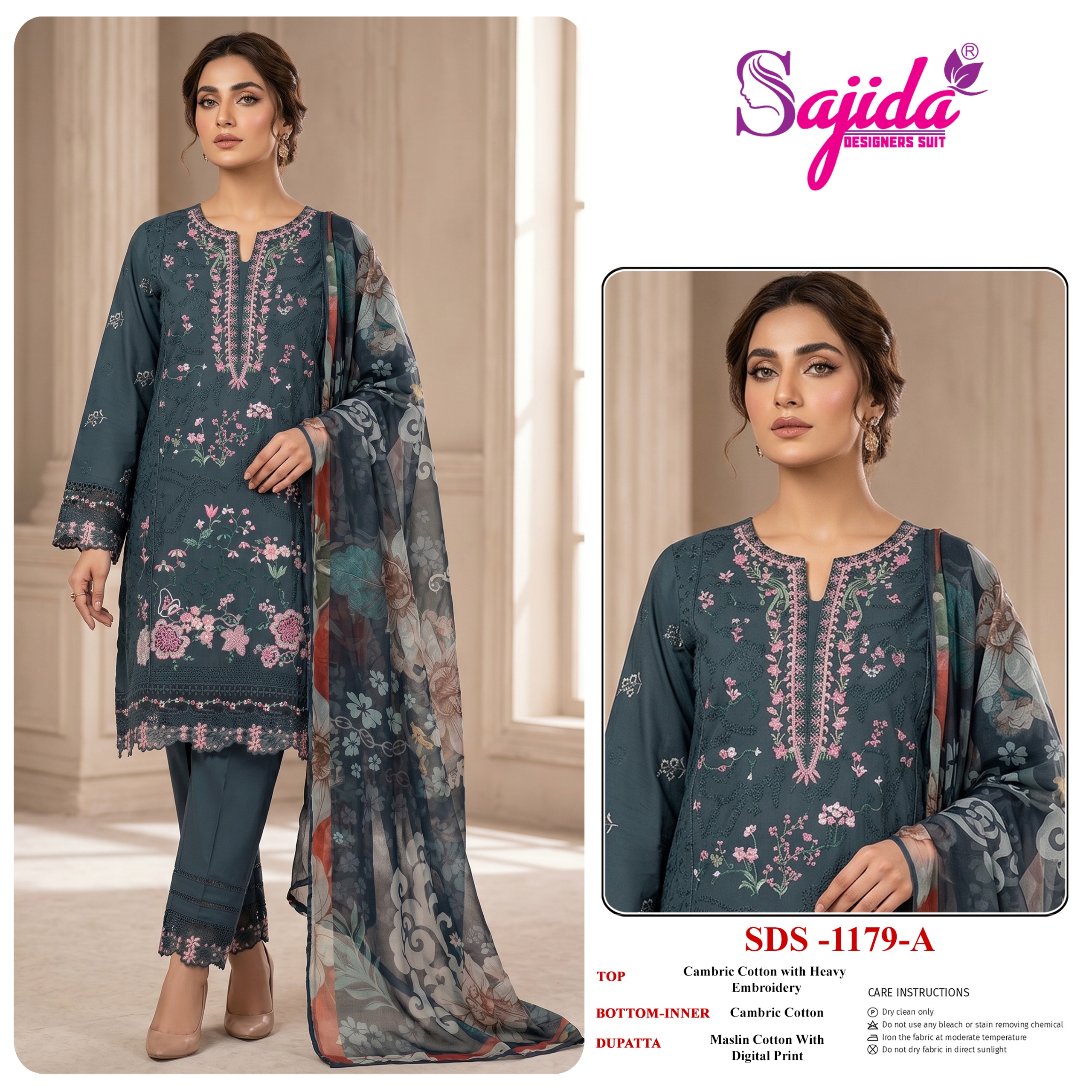 Sajida Designer – D.No.1179     Salwar Suit Wholesale Catalog Any Occasion