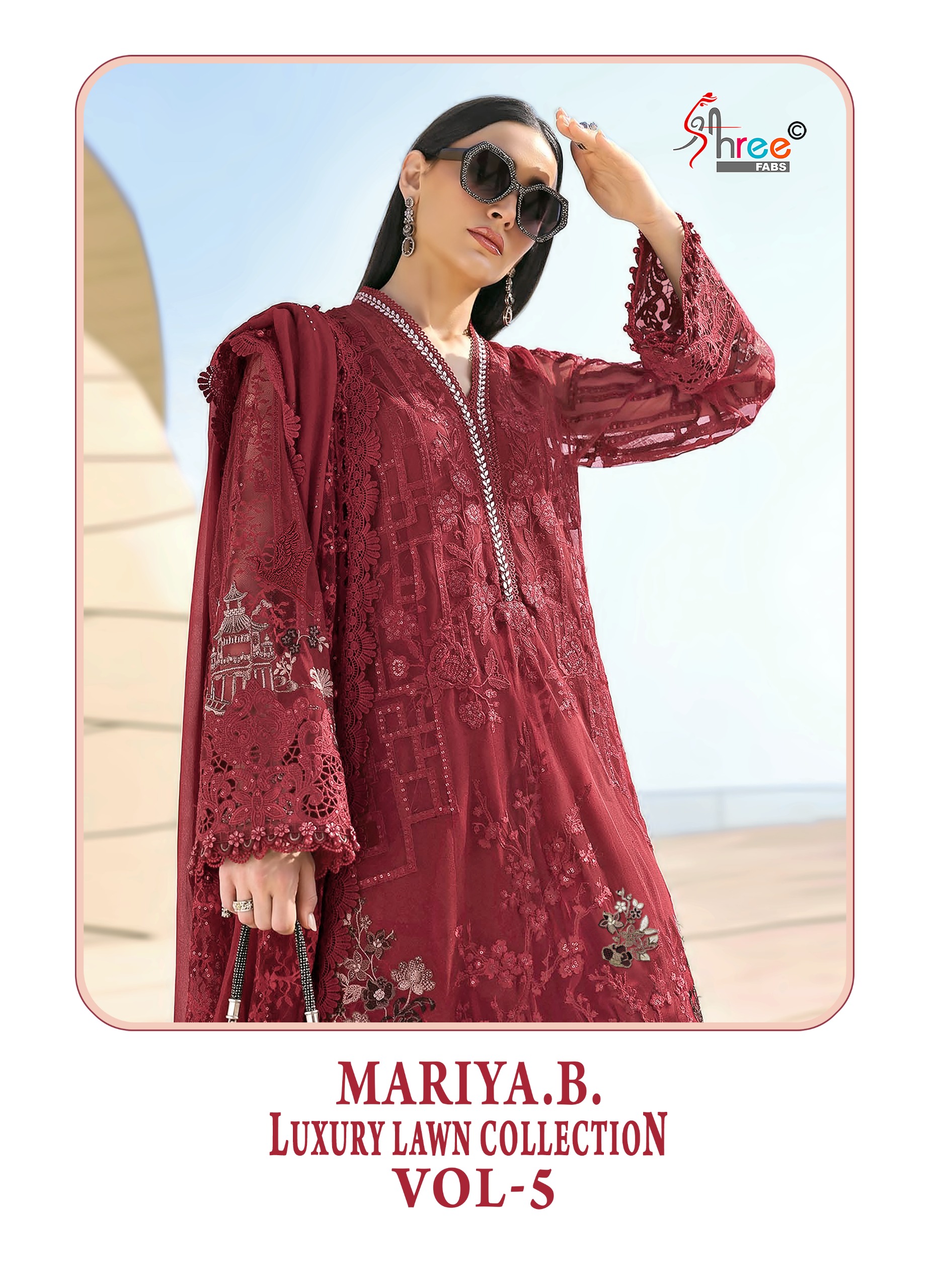 Shree Fab -Mariya B Lawn Vol.5 Cotton Duptta     Salwar Suit Wholesale Catalog Any Occasion