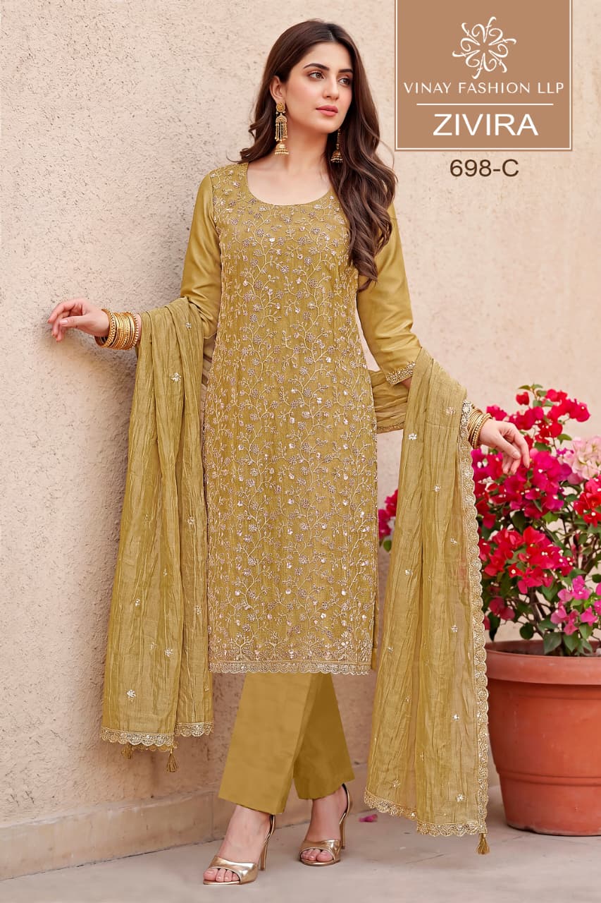 Kuleesh – Zivira     Salwar Suit Wholesale Catalog Party Wear